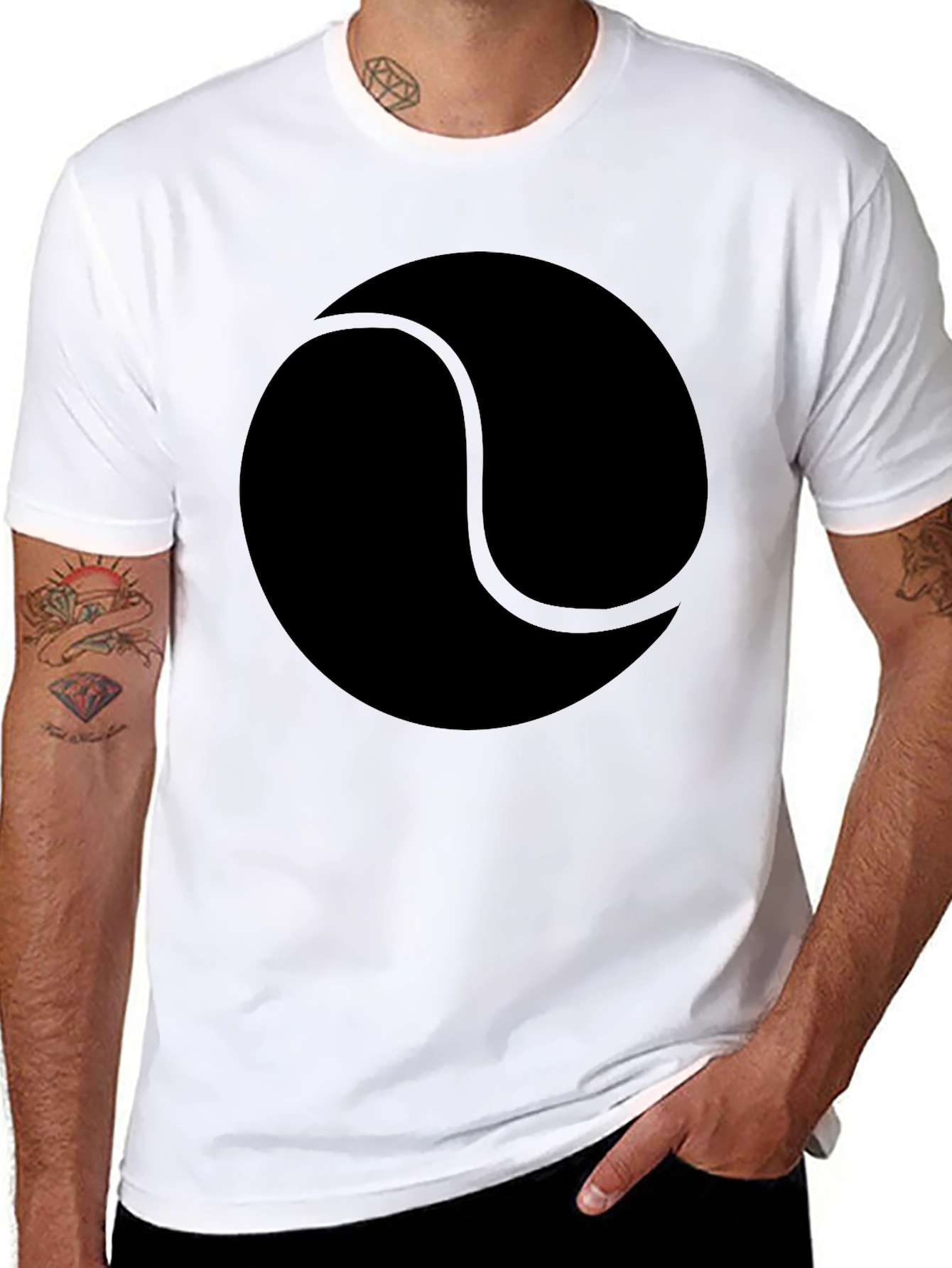 Tennis Ball Graphic T-Shirt - Unisex Black Tee