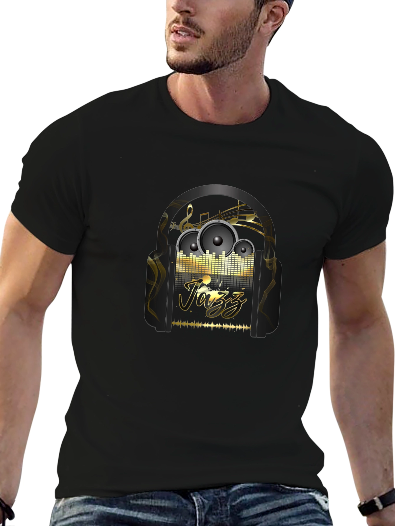 Black Jazz Music T-Shirt