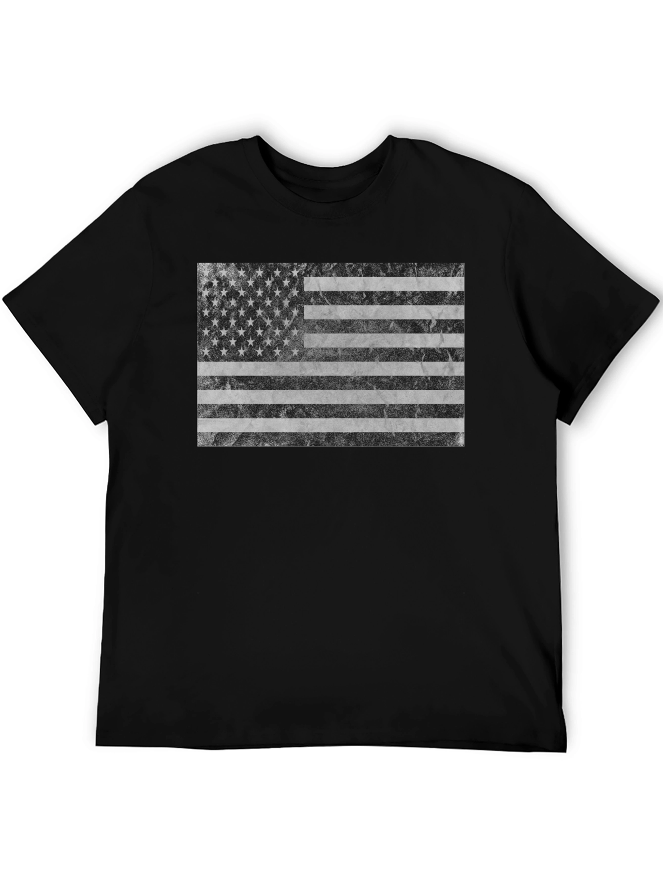 American Flag Graphic Tee - Black