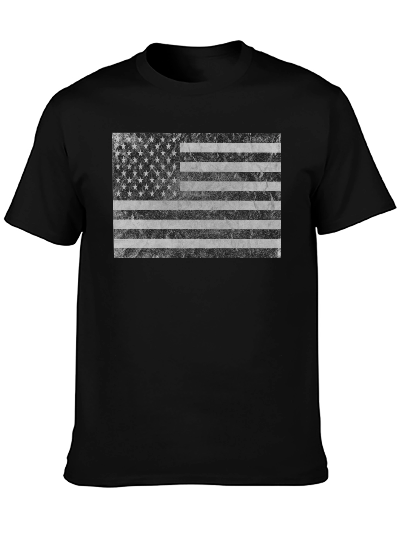 American Flag Graphic Tee - Black