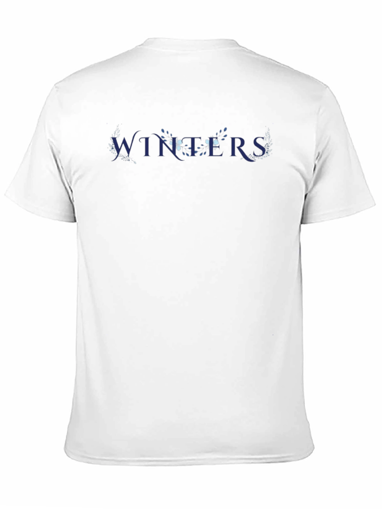 Winters Graphic T-Shirt - Dark Blue Print on Black