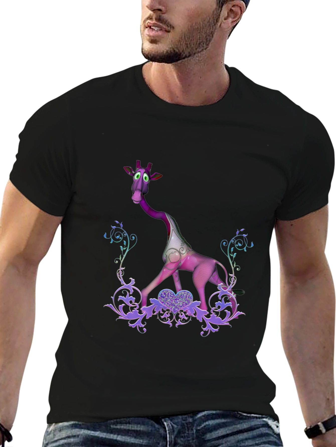 Purple Giraffe Graphic Tee