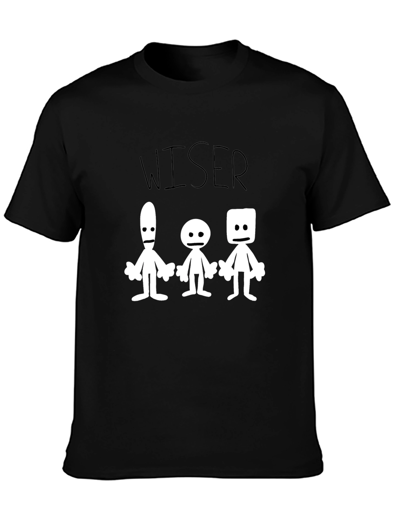 Wiser T-Shirt Graphic Print Black Crew Neck
