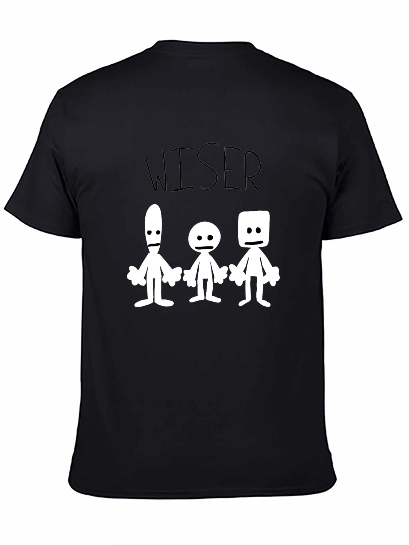 Wiser T-Shirt Graphic Print Black Crew Neck