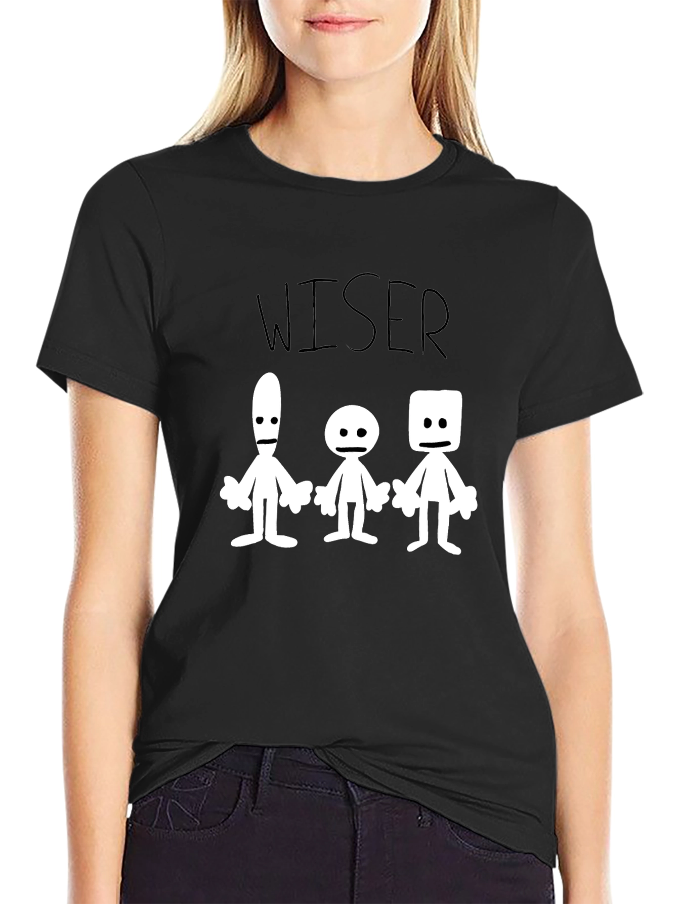 Wiser T-Shirt Graphic Print Black Crew Neck