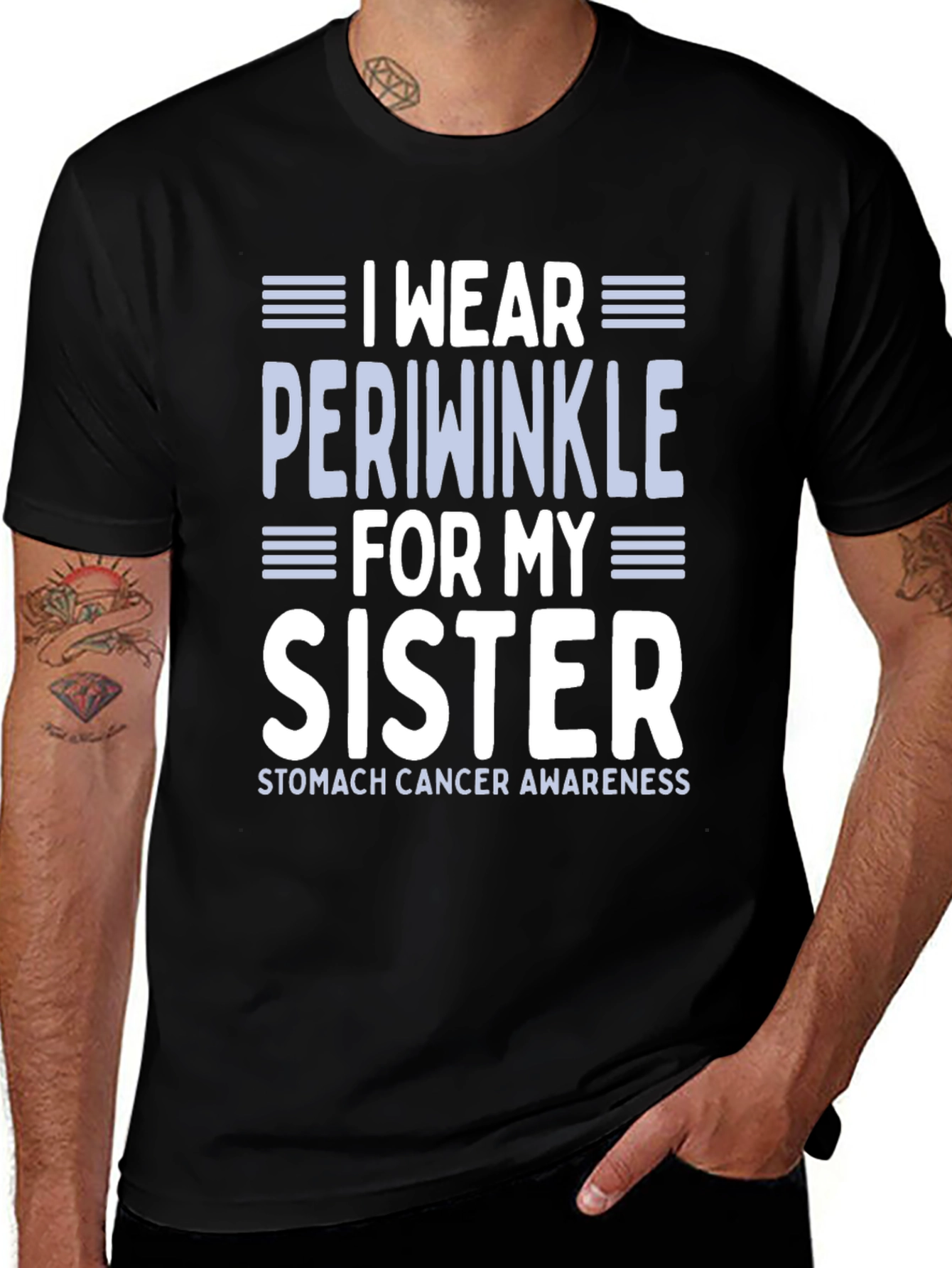 Periwinkle Sister Stomach Cancer Awareness T-Shirt