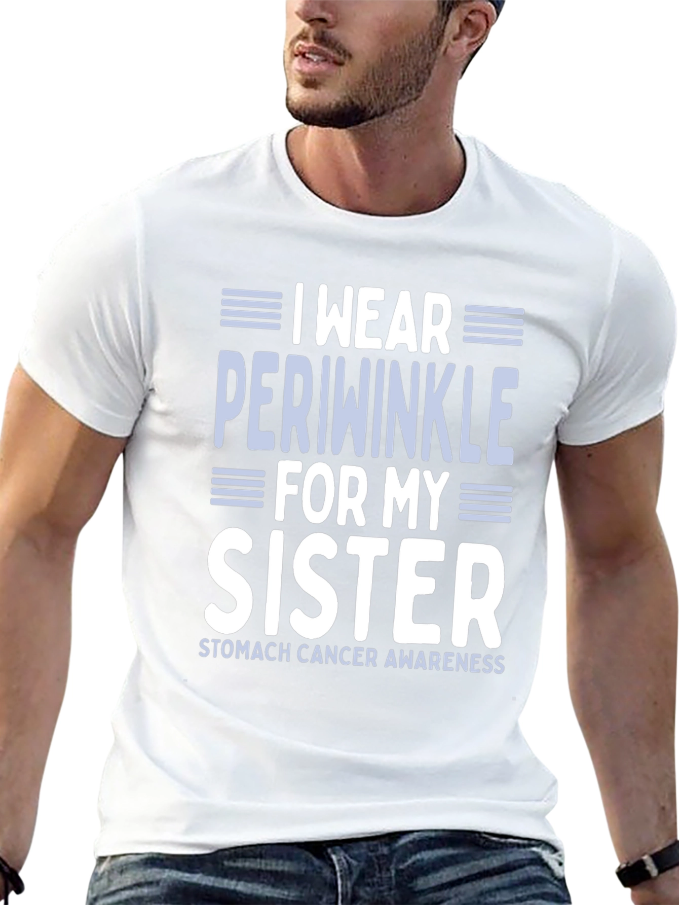 Periwinkle Sister Stomach Cancer Awareness T-Shirt