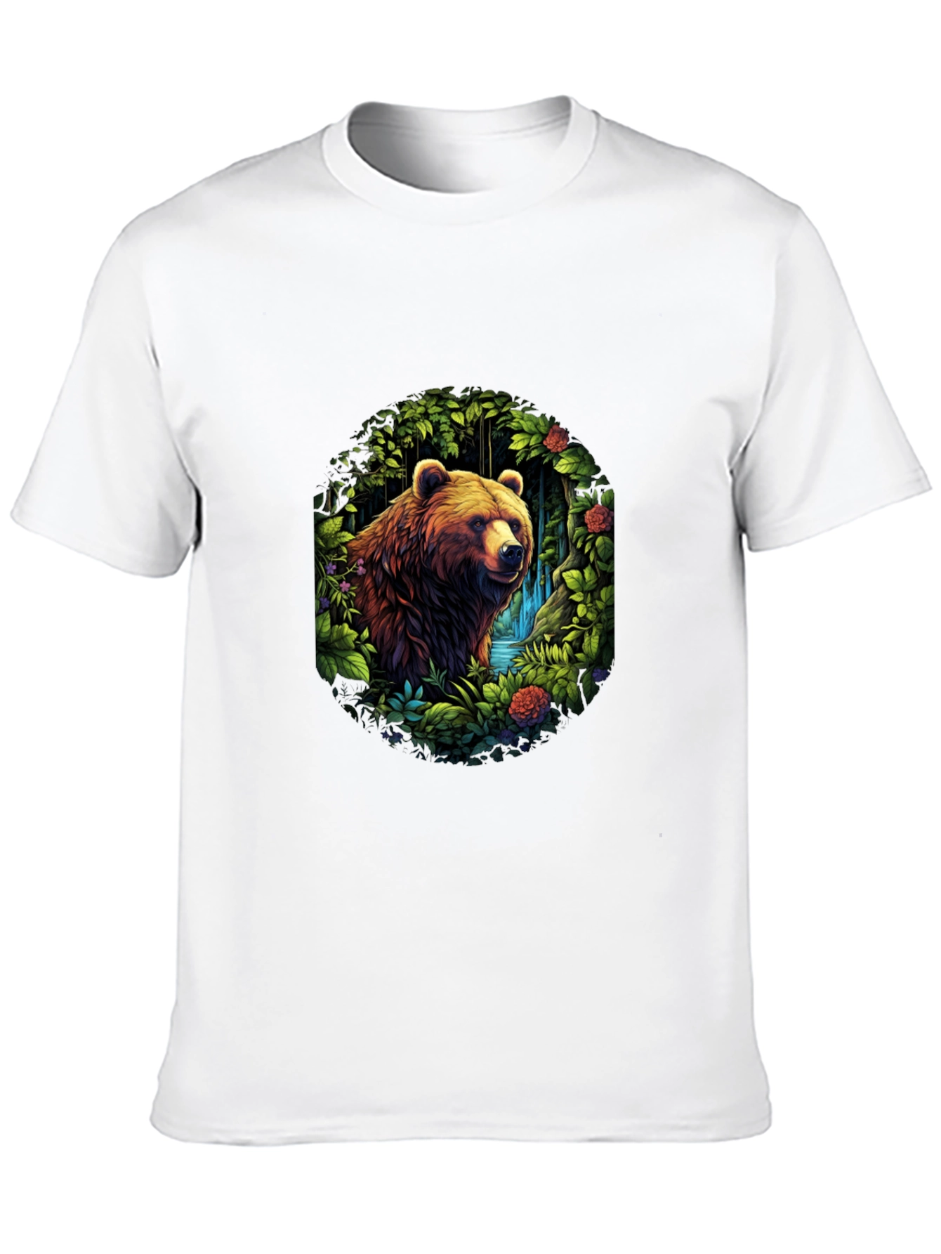 Bear in Forest T-Shirt - Nature Inspired Design