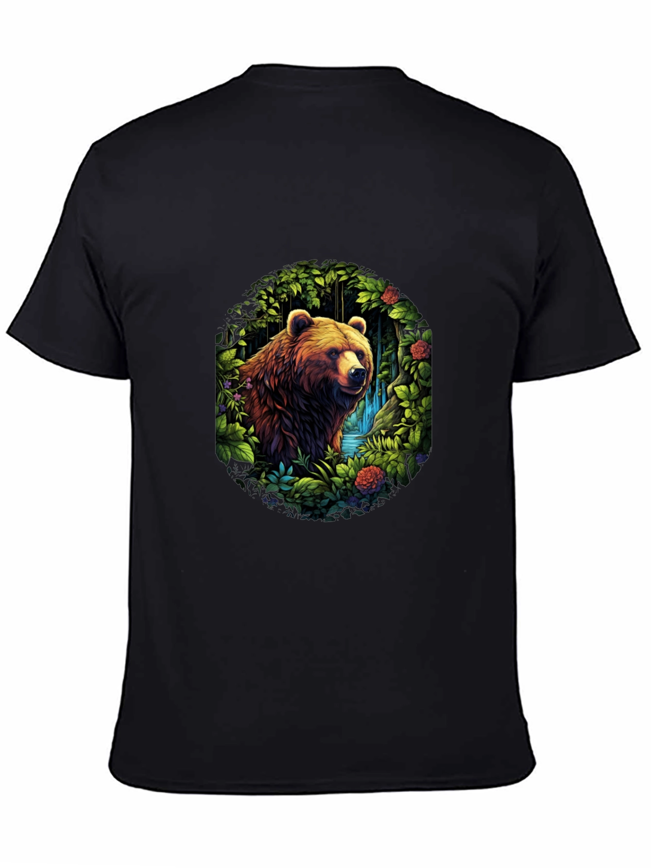 Bear in Forest T-Shirt - Nature Inspired Design
