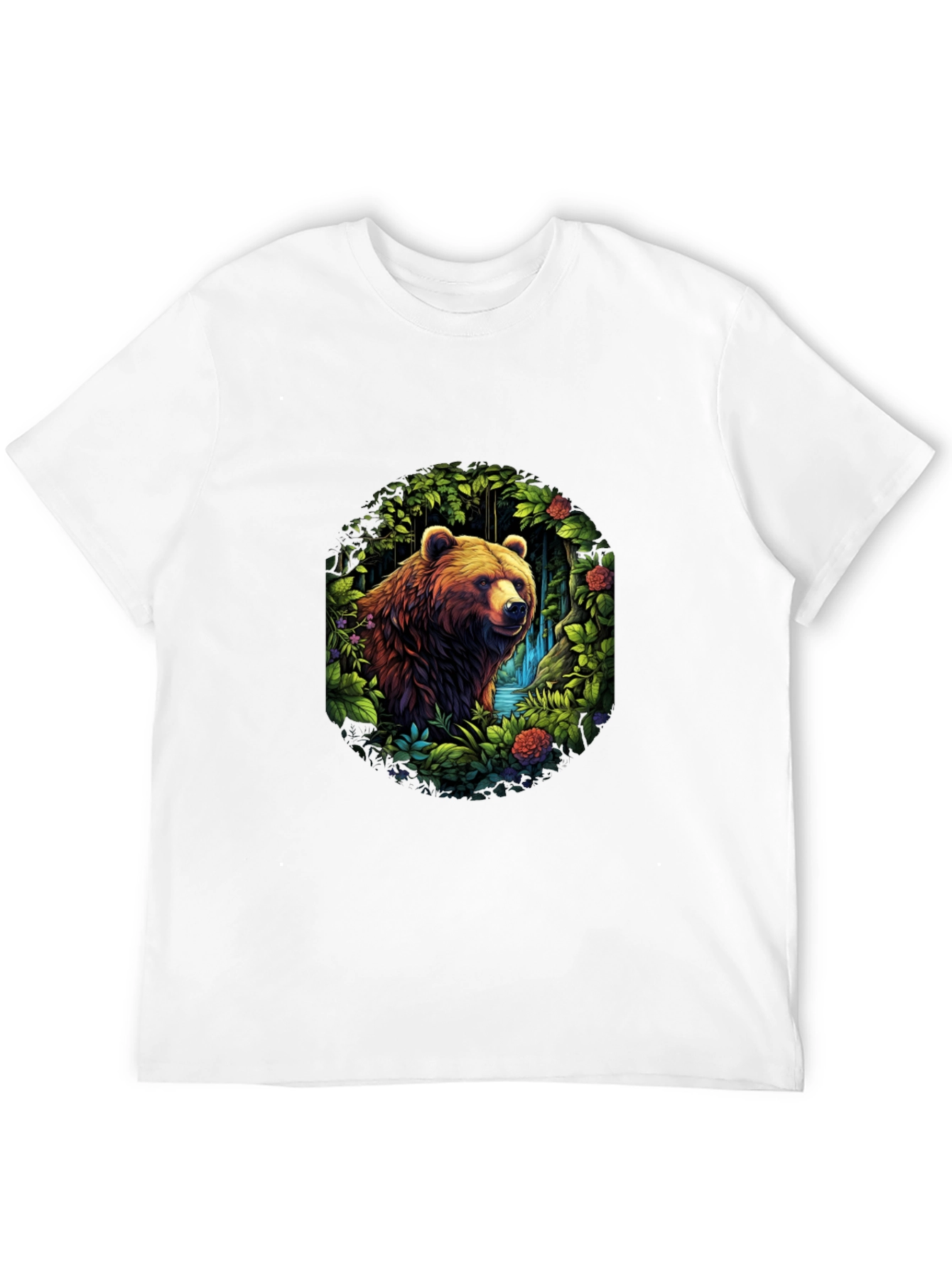 Bear in Forest T-Shirt - Nature Inspired Design