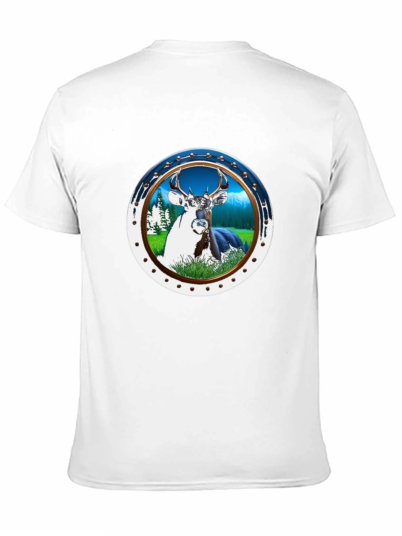 Deer Graphic T-Shirt - Nature Scene Tee