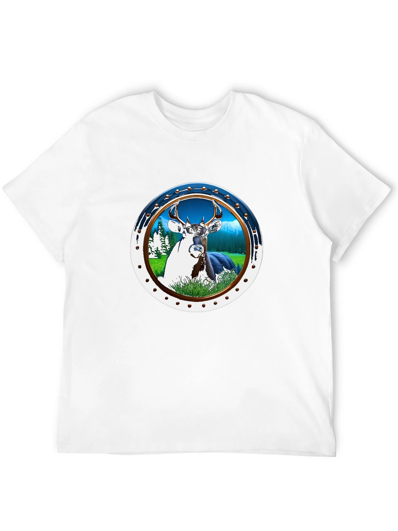 Deer Graphic T-Shirt - Nature Scene Tee