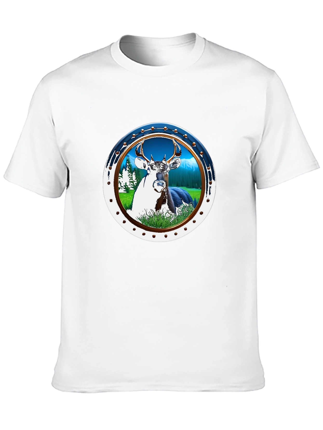 Deer Graphic T-Shirt - Nature Scene Tee
