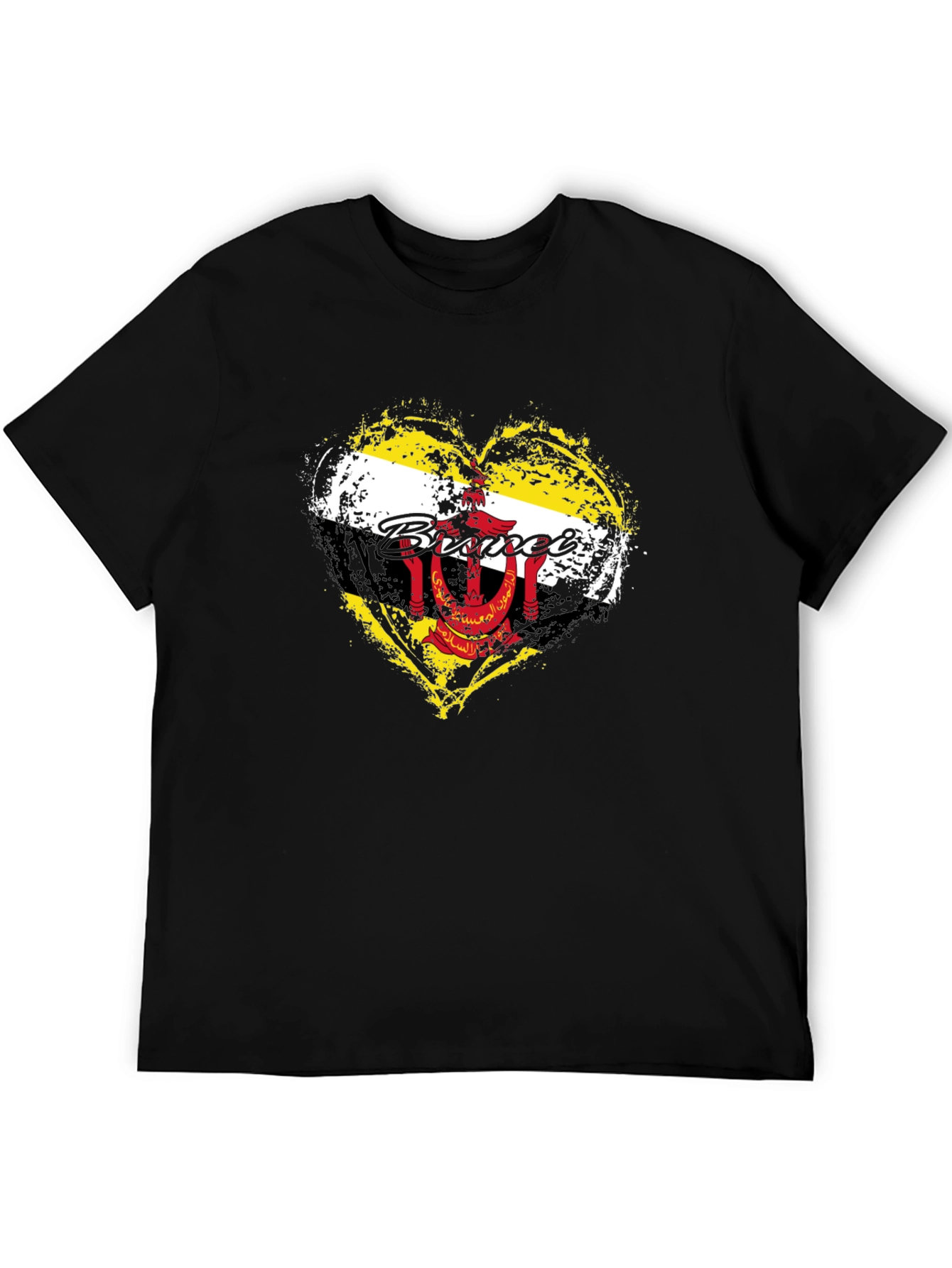 Brunei Flag Heart T-Shirt