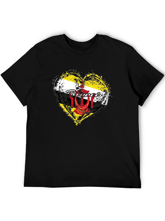 Brunei Flag Heart T-Shirt