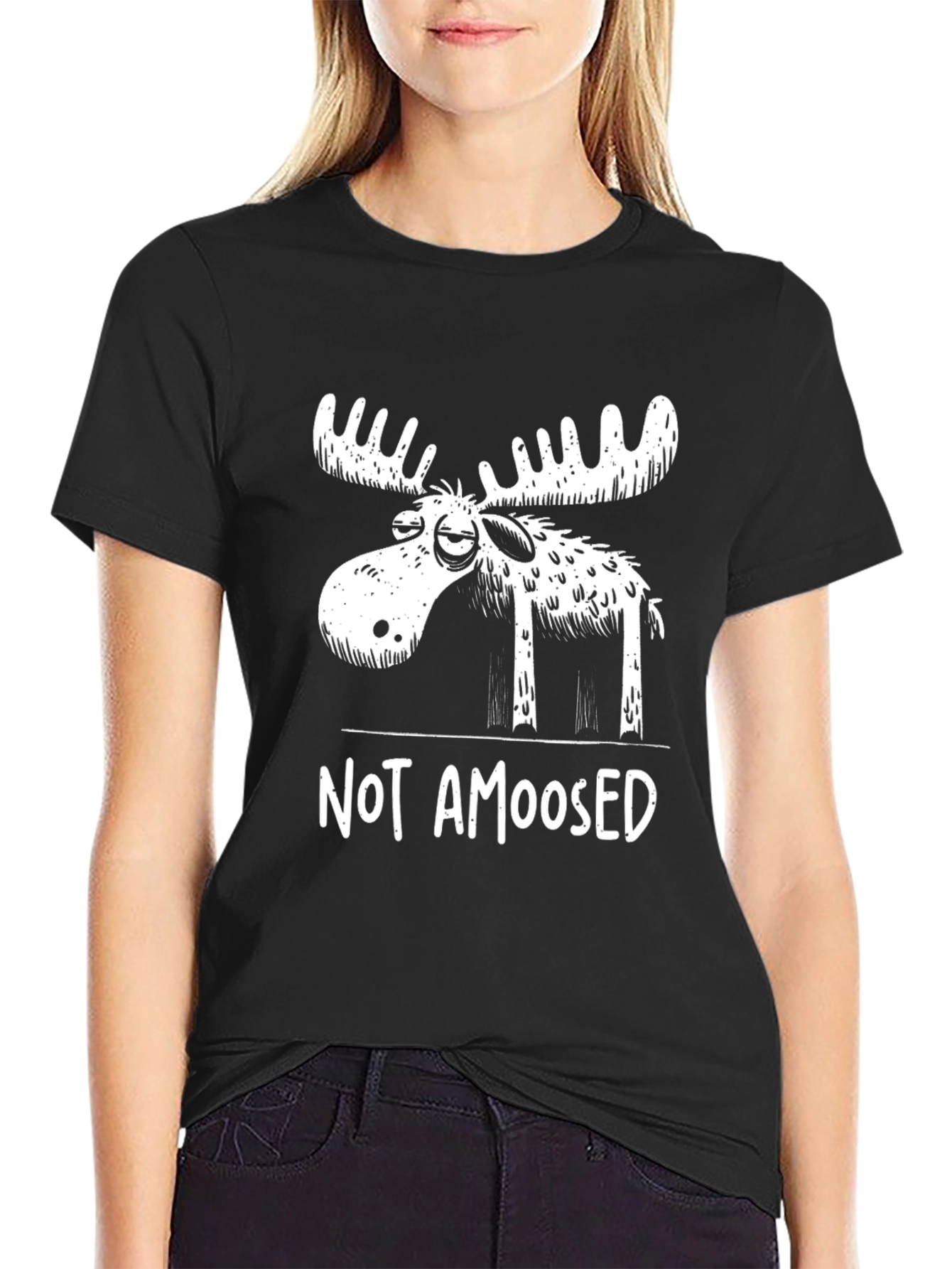 Not Amoosed T-Shirt - Funny Moose Graphic Tee