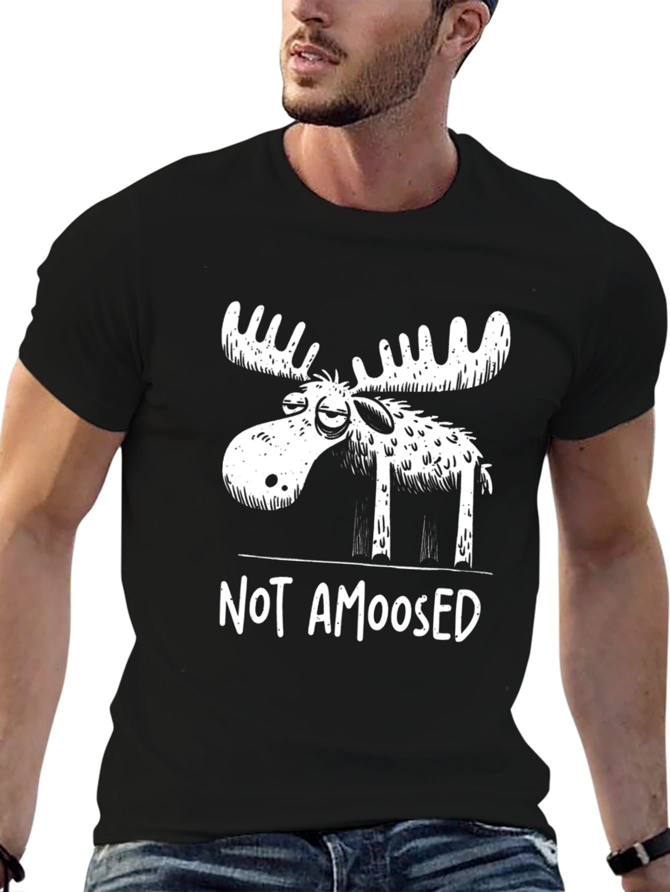 Not Amoosed T-Shirt - Funny Moose Graphic Tee