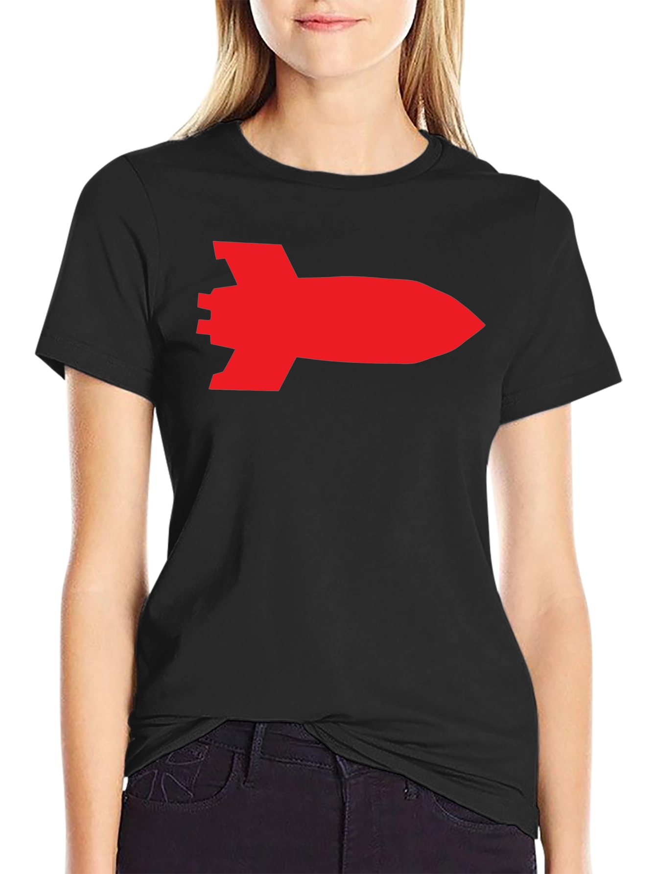 Red Rocket Graphic T-Shirt - Classic Style