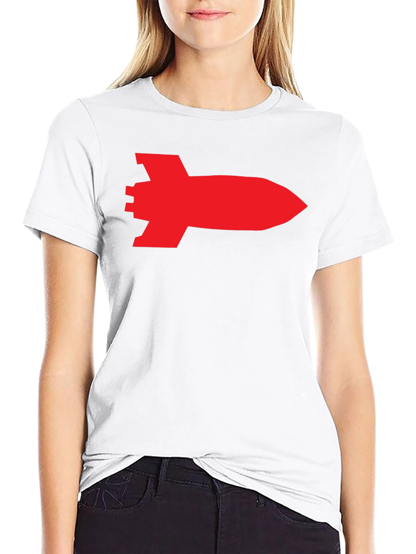 Red Rocket Graphic T-Shirt - Classic Style