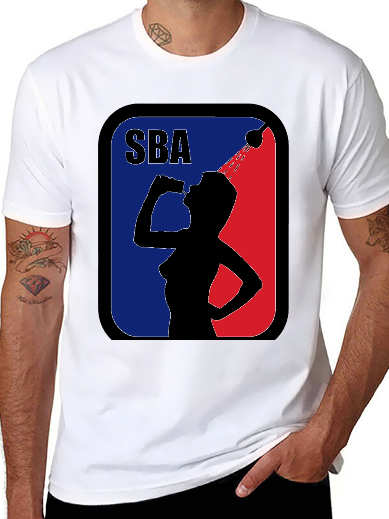 SBA Funny Parody Black Graphic T-Shirt