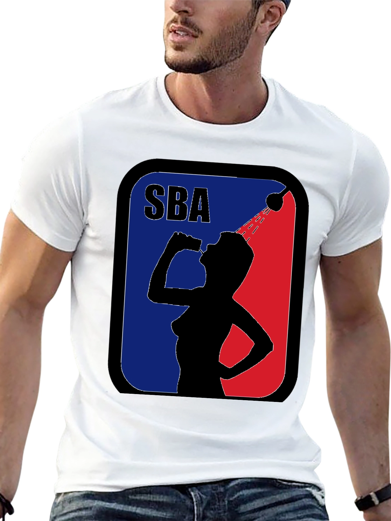 SBA Funny Parody Black Graphic T-Shirt