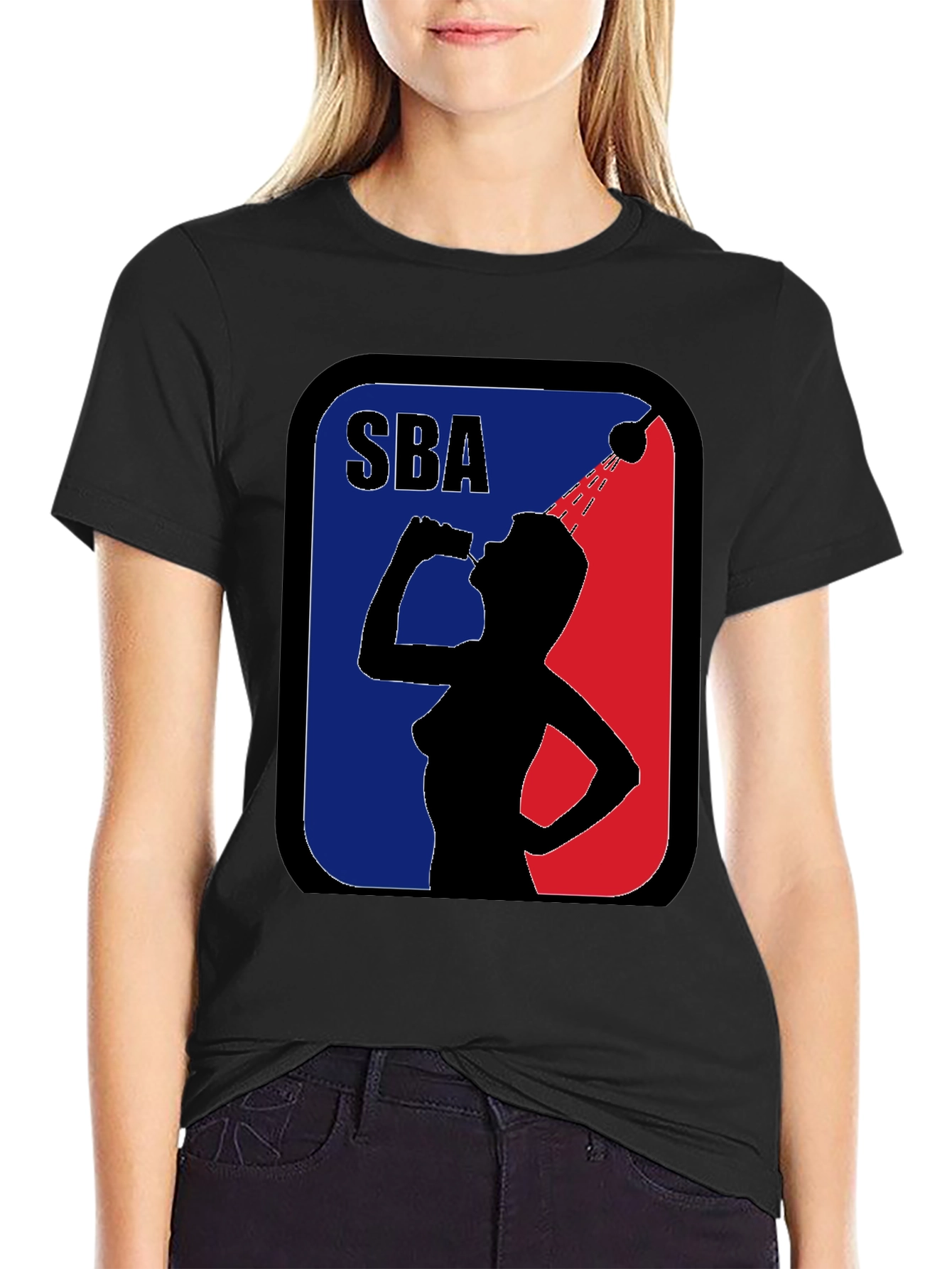 SBA Funny Parody Black Graphic T-Shirt