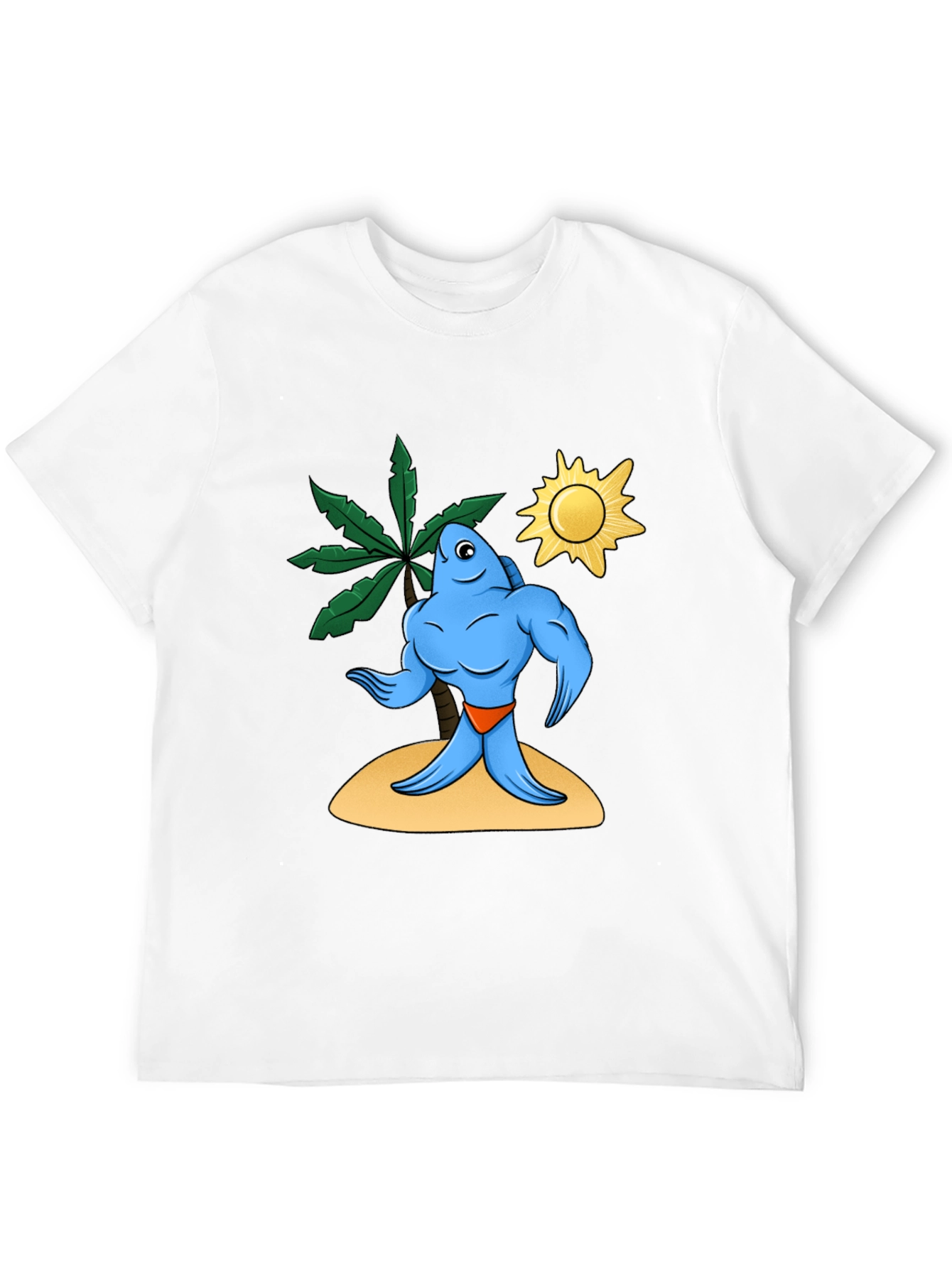 Buff Fish on Island Graphic Tee