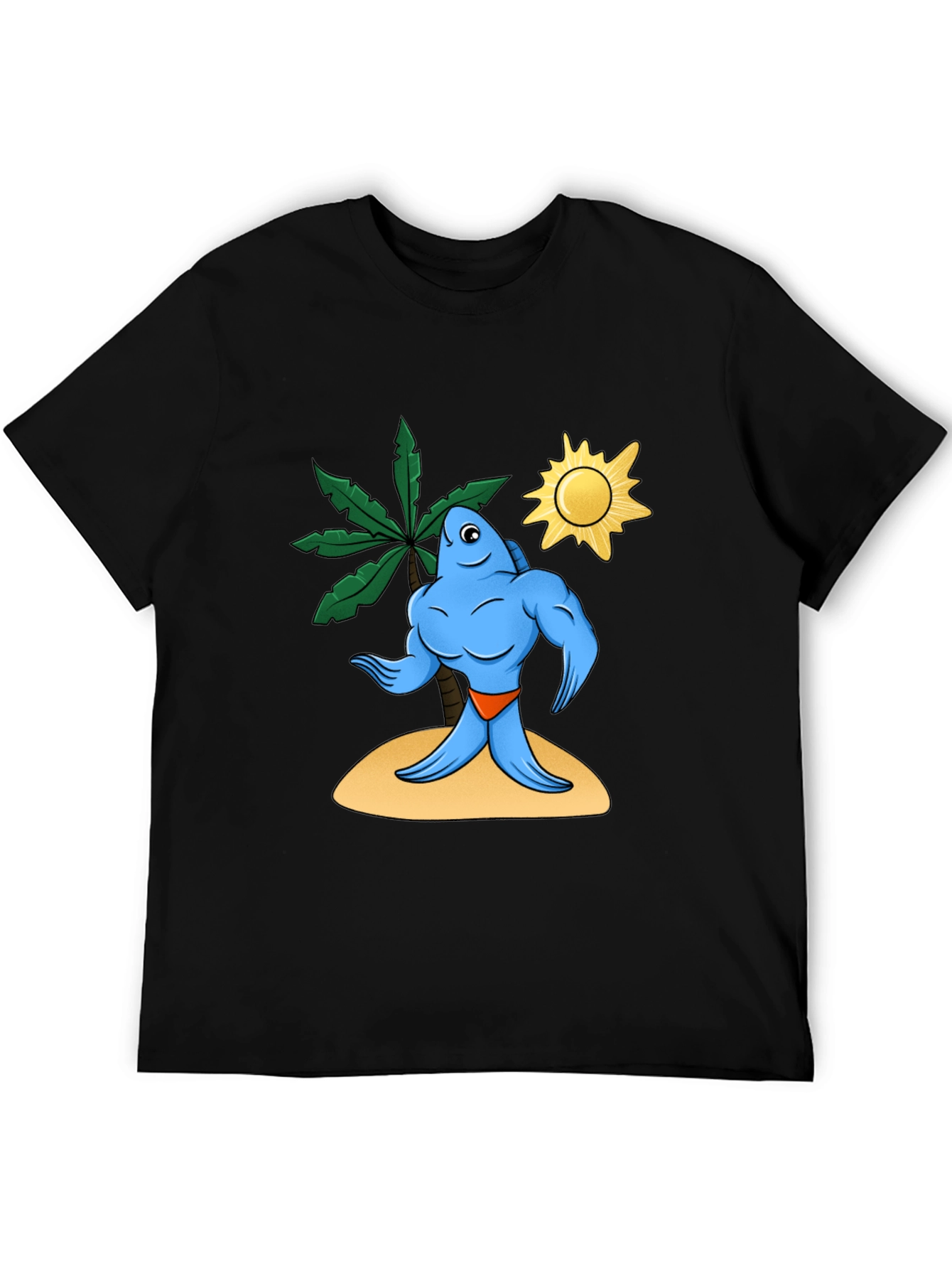 Buff Fish on Island Graphic Tee