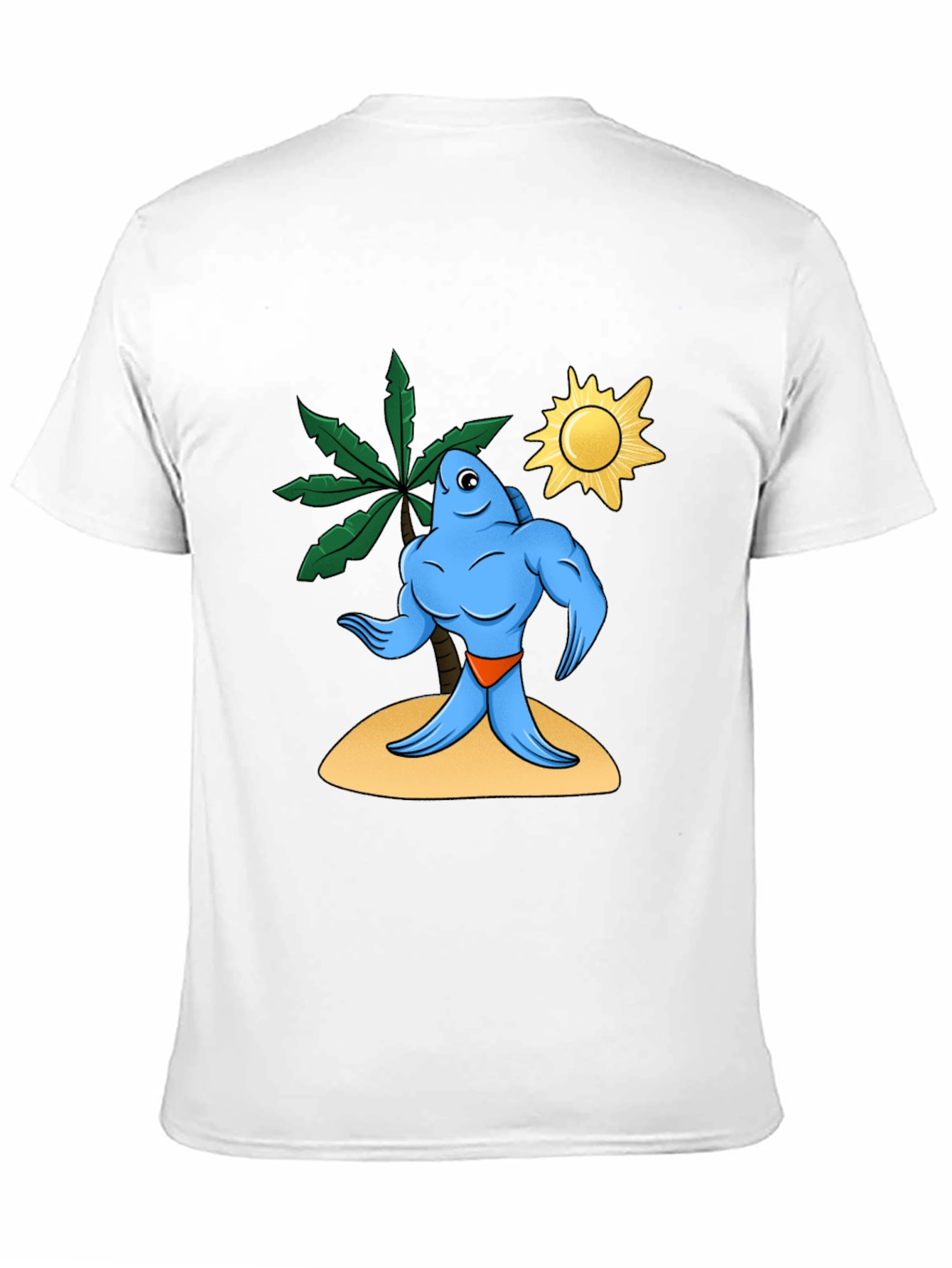 Buff Fish on Island Graphic Tee