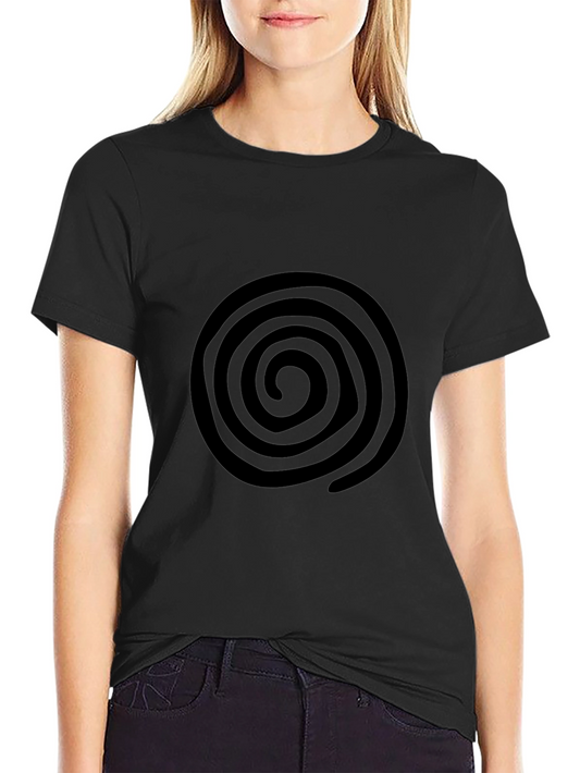 Spiral Graphic Black T-Shirt - Casual Comfort