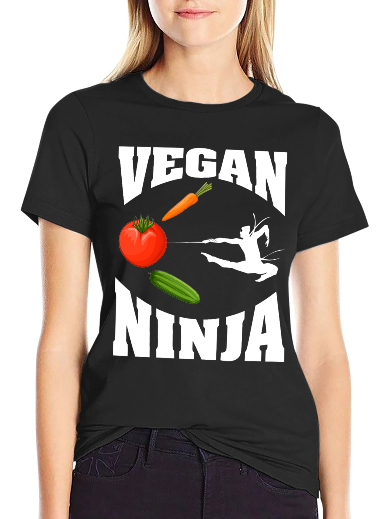 Vegan Ninja Graphic T-Shirt