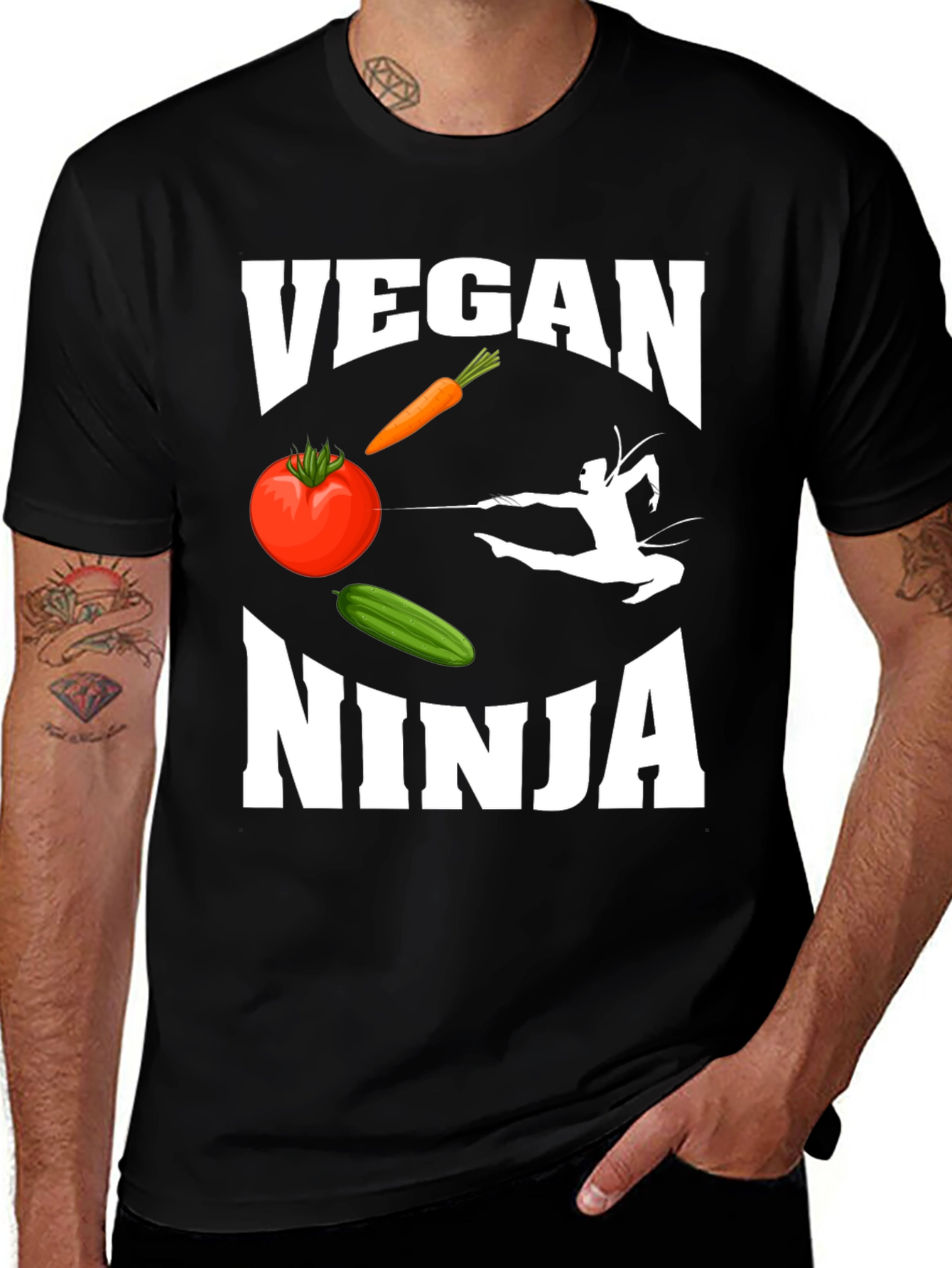 Vegan Ninja Graphic T-Shirt