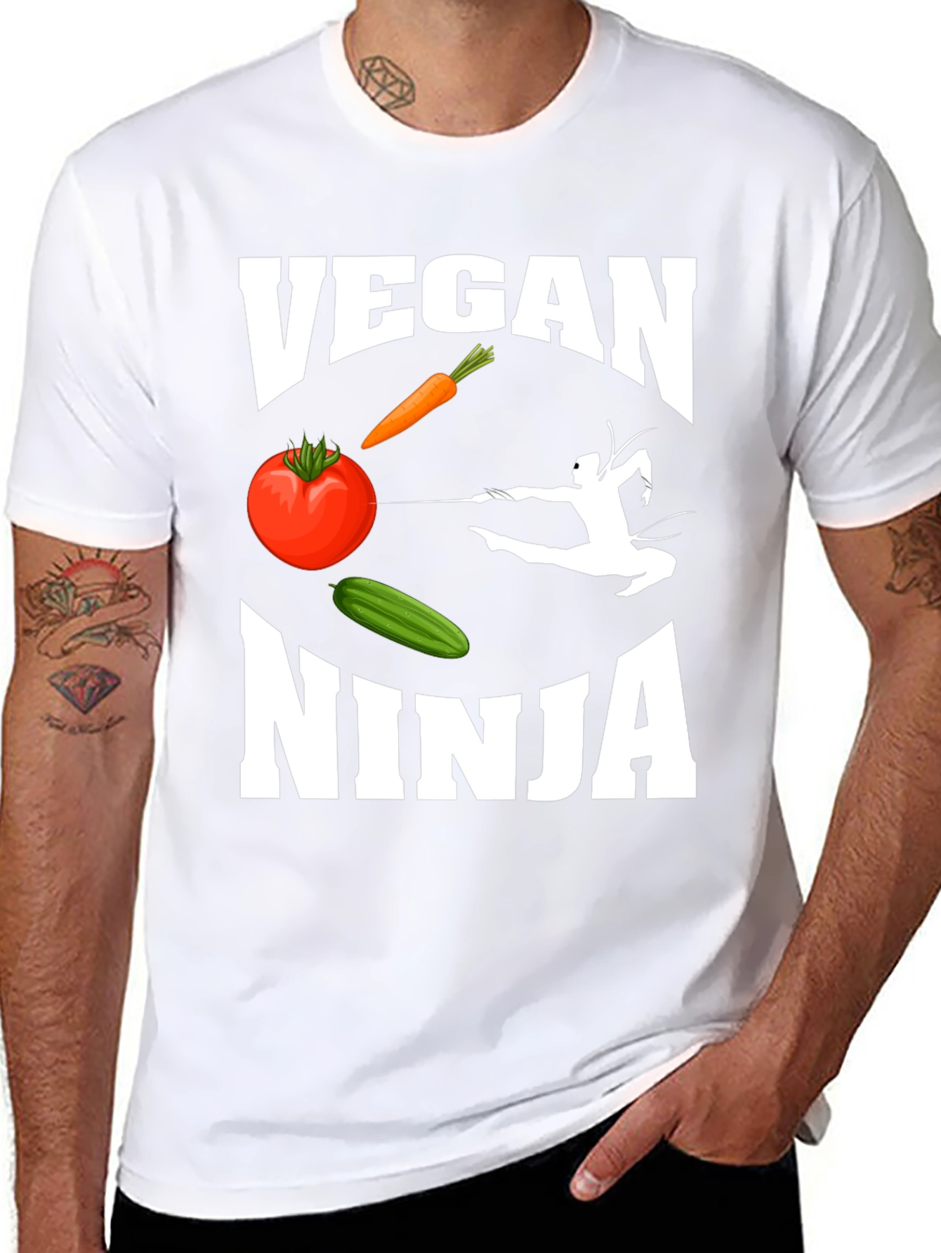 Vegan Ninja Graphic T-Shirt