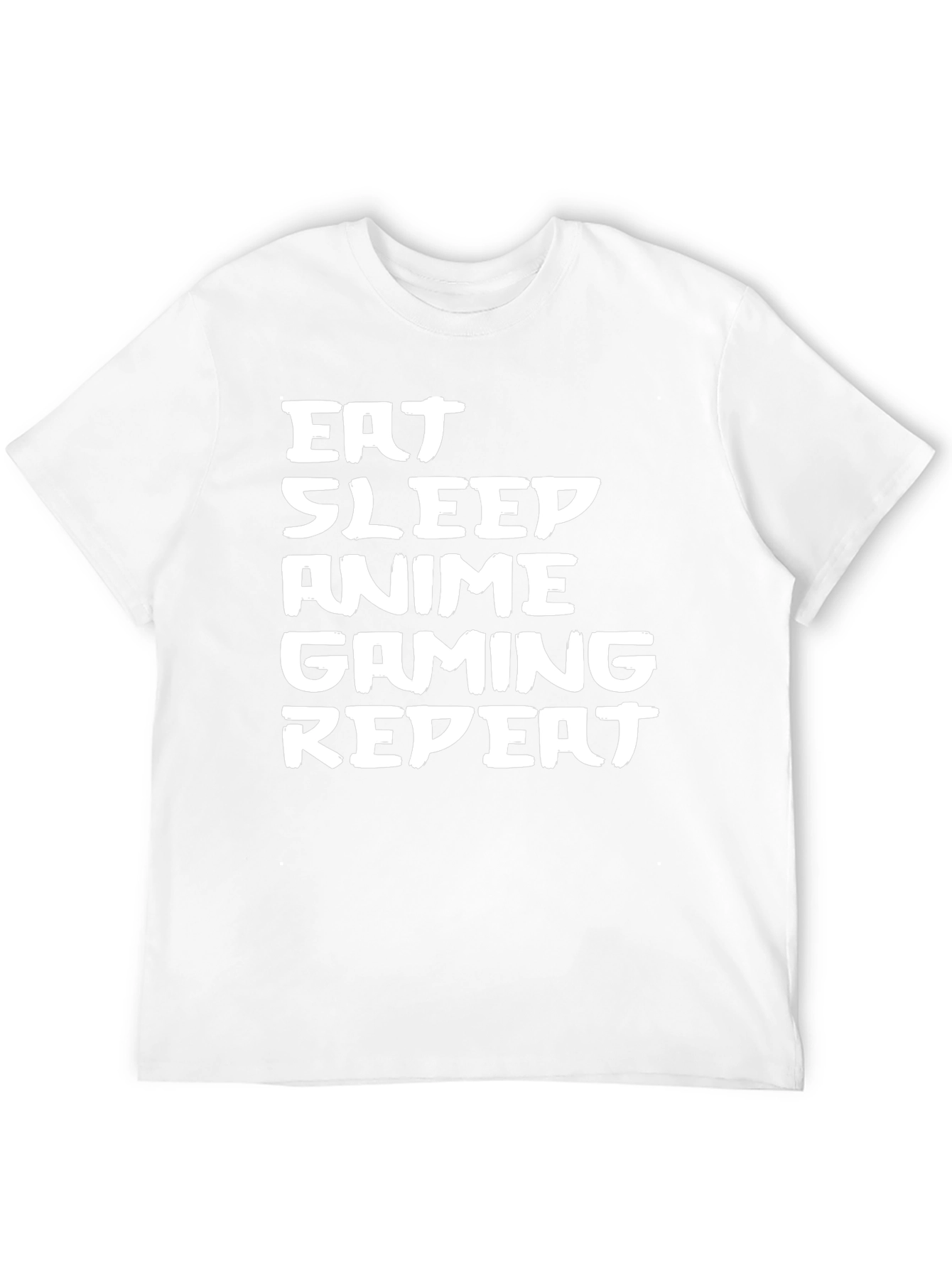 Eat Sleep Anime Gaming Repeat Black T-Shirt