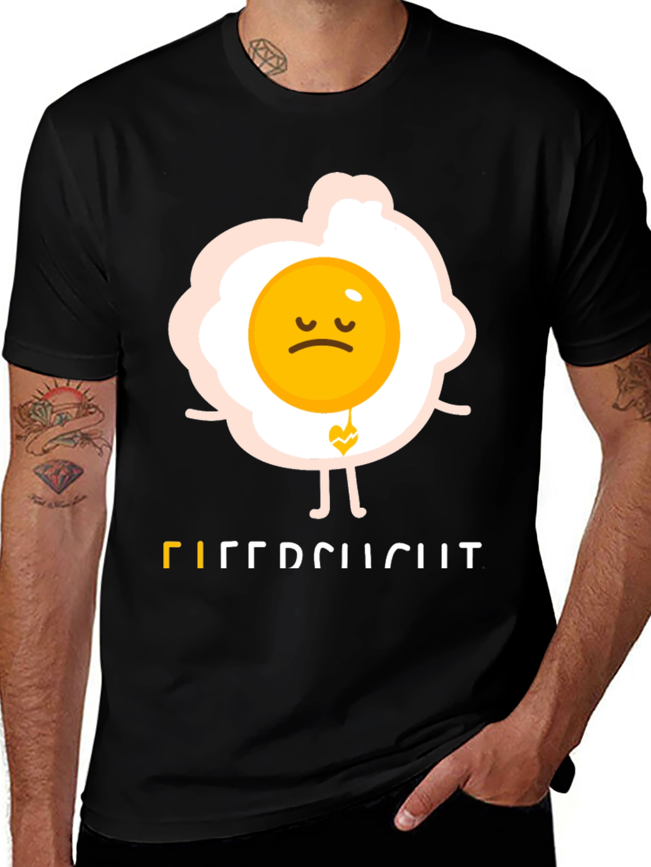 Sad Egg Graphic Tee - Unique Humor T-Shirt