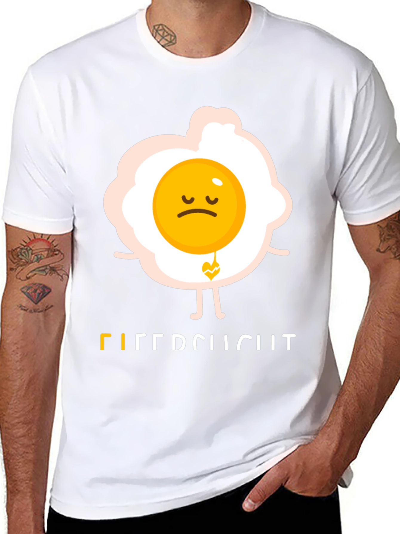 Sad Egg Graphic Tee - Unique Humor T-Shirt