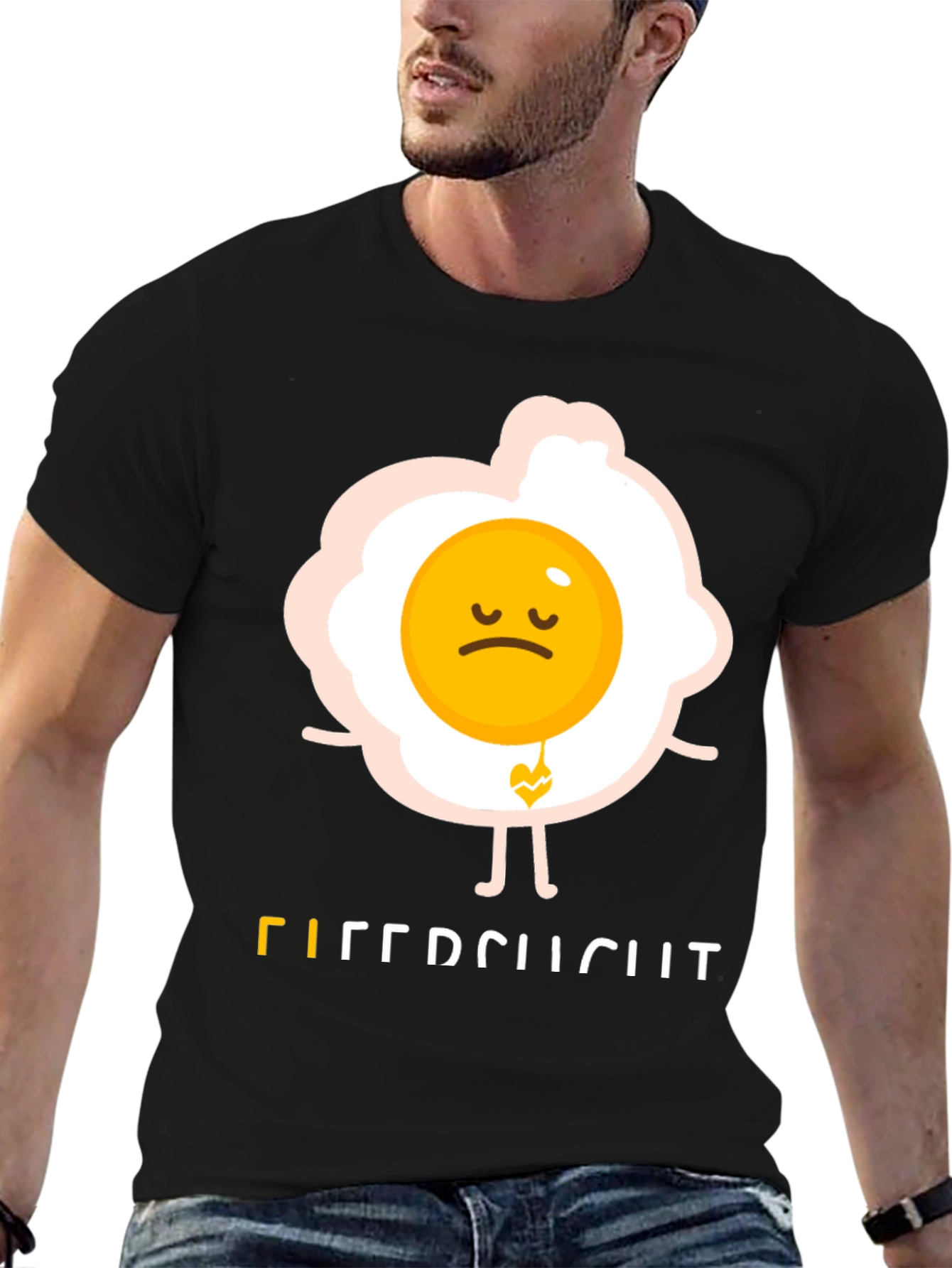 Sad Egg Graphic Tee - Unique Humor T-Shirt