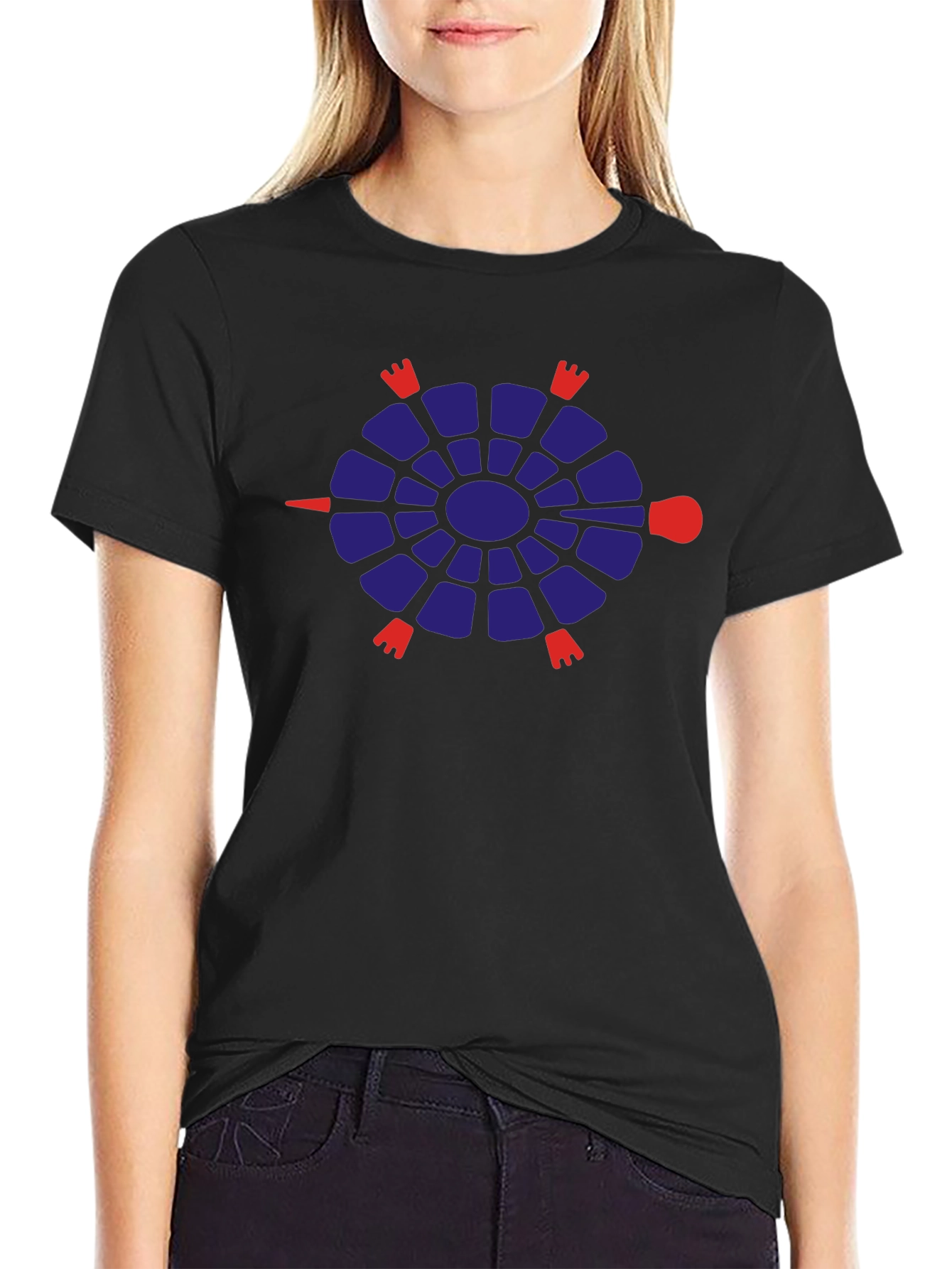 Cool Turtle Graphic Tee - Black Crewneck
