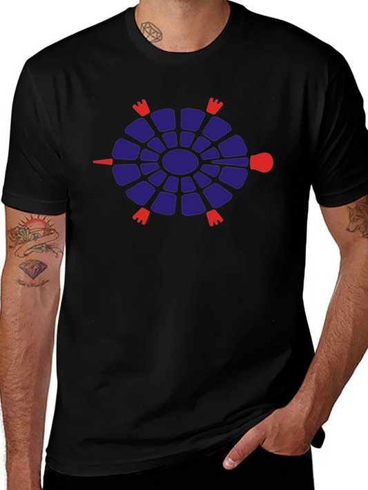 Cool Turtle Graphic Tee - Black Crewneck