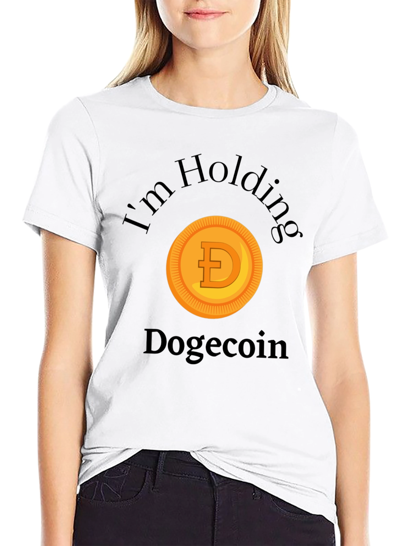Im Holding Dogecoin Crypto Meme T-Shirt