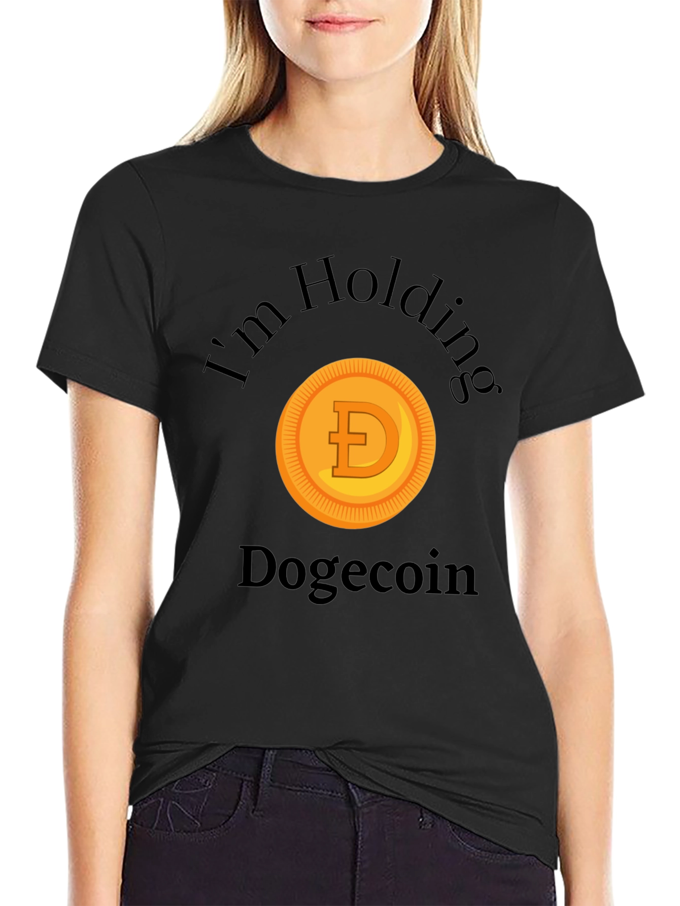 Im Holding Dogecoin Crypto Meme T-Shirt