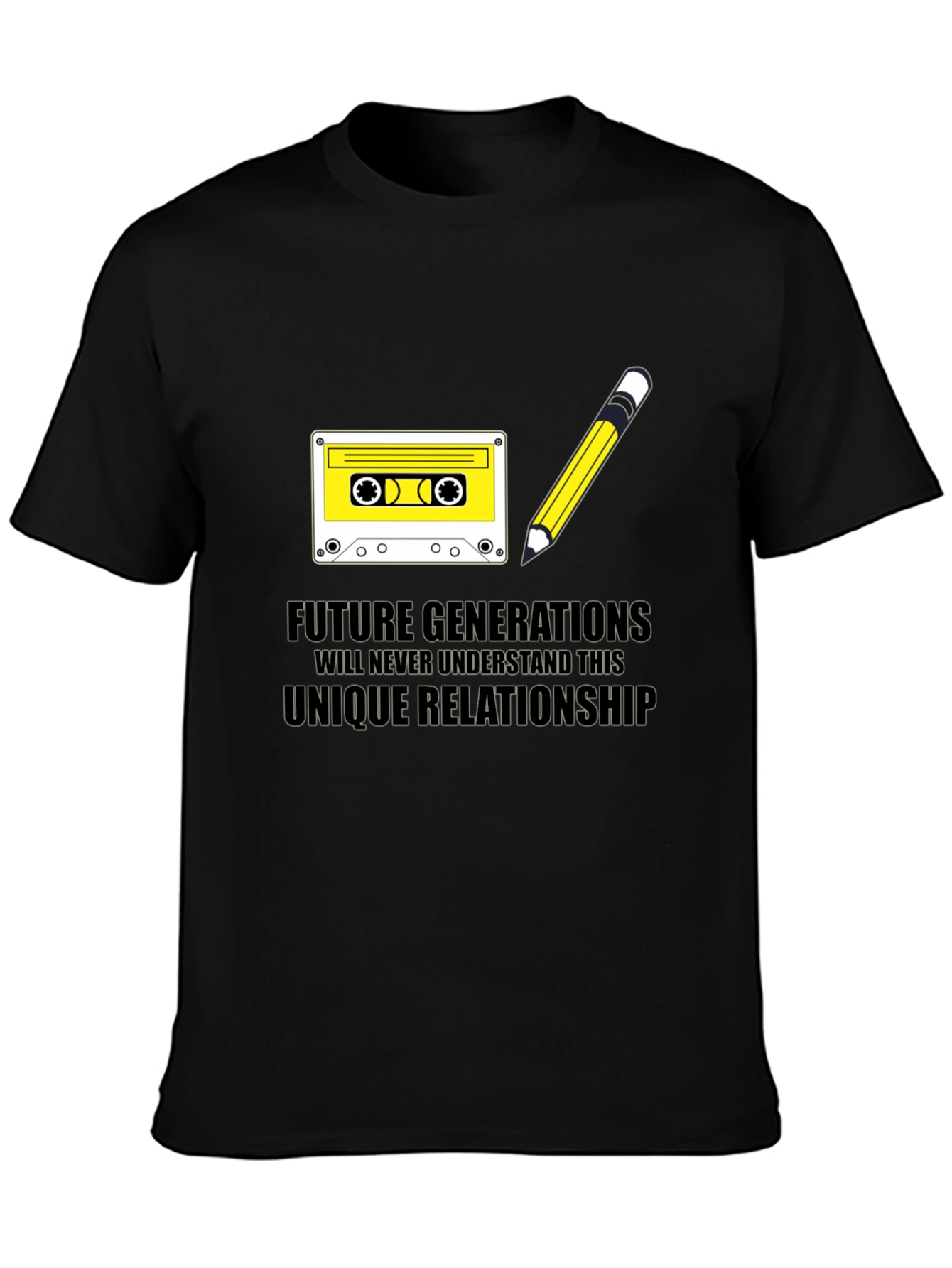 Retro Cassette & Pencil T-Shirt - Future Generations