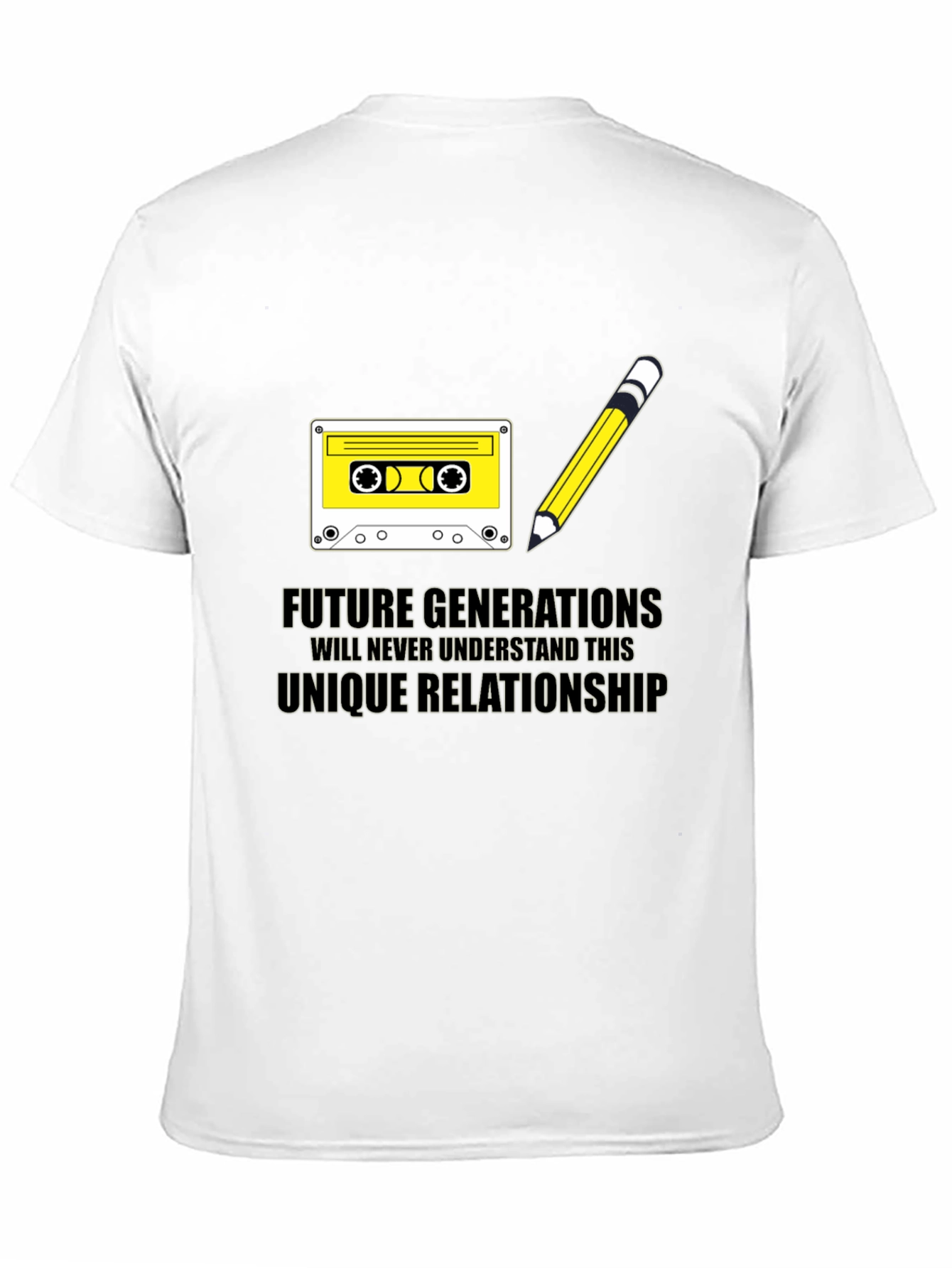 Retro Cassette & Pencil T-Shirt - Future Generations