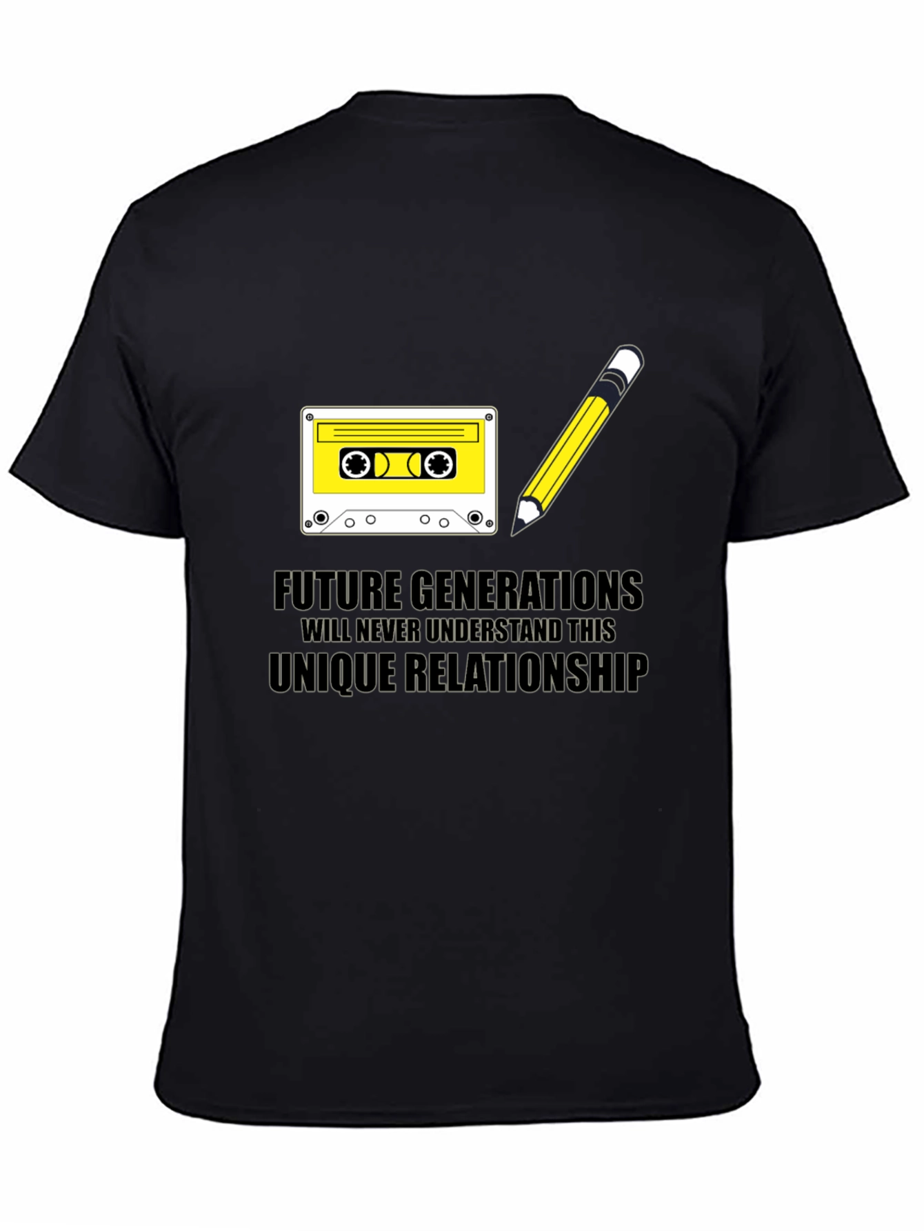 Retro Cassette & Pencil T-Shirt - Future Generations
