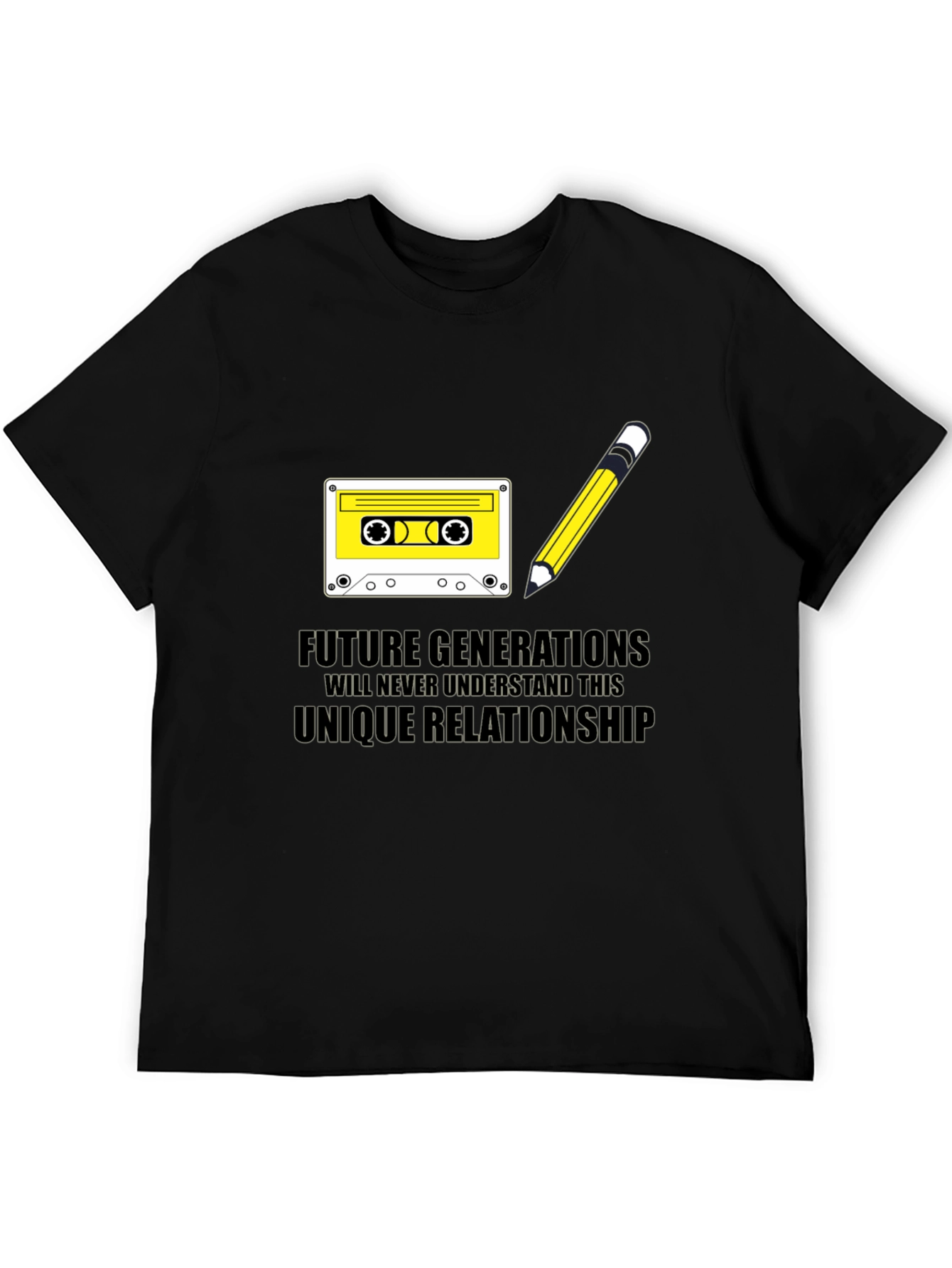 Retro Cassette & Pencil T-Shirt - Future Generations