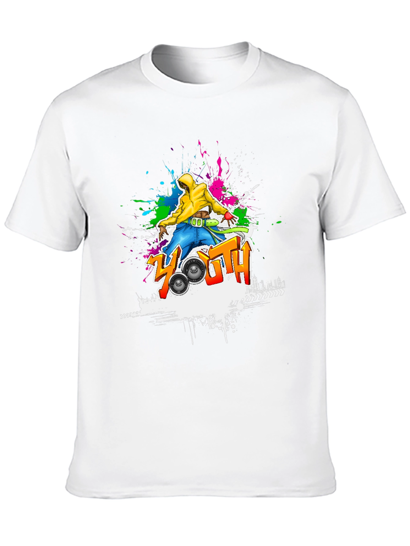 Youth Graffiti Graphic Black T-Shirt