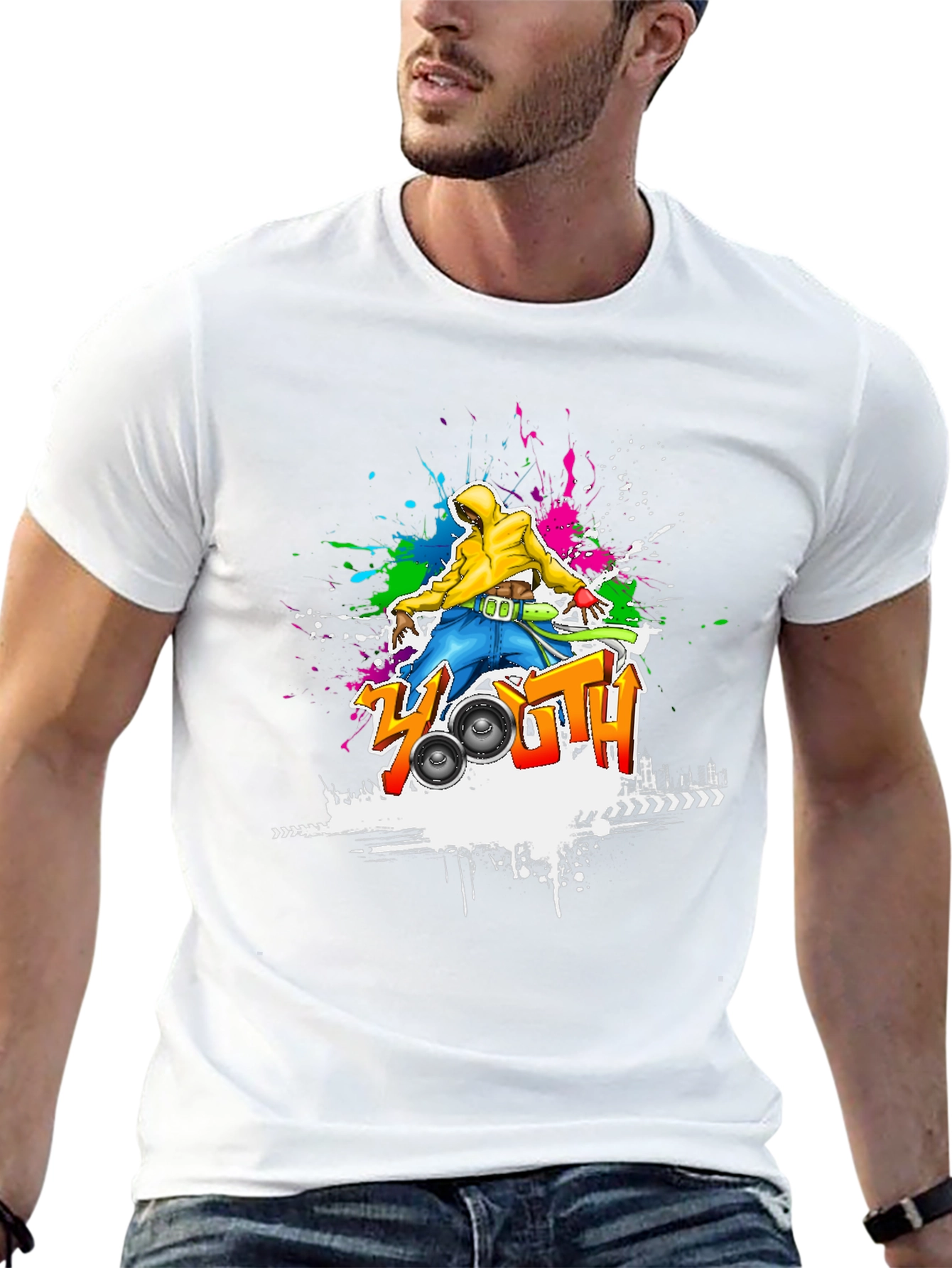 Youth Graffiti Graphic Black T-Shirt