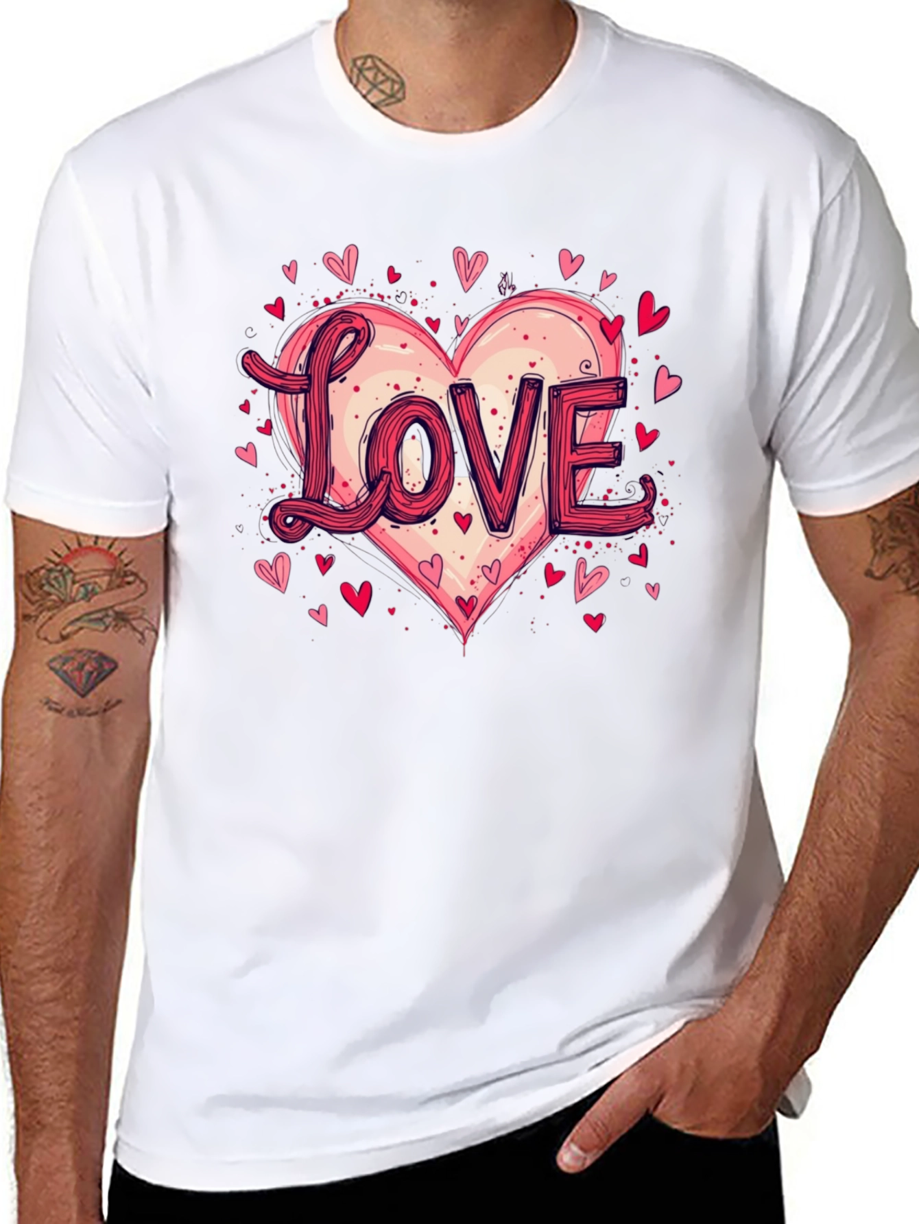 Love Heart Graphic Tee - Valentines Day