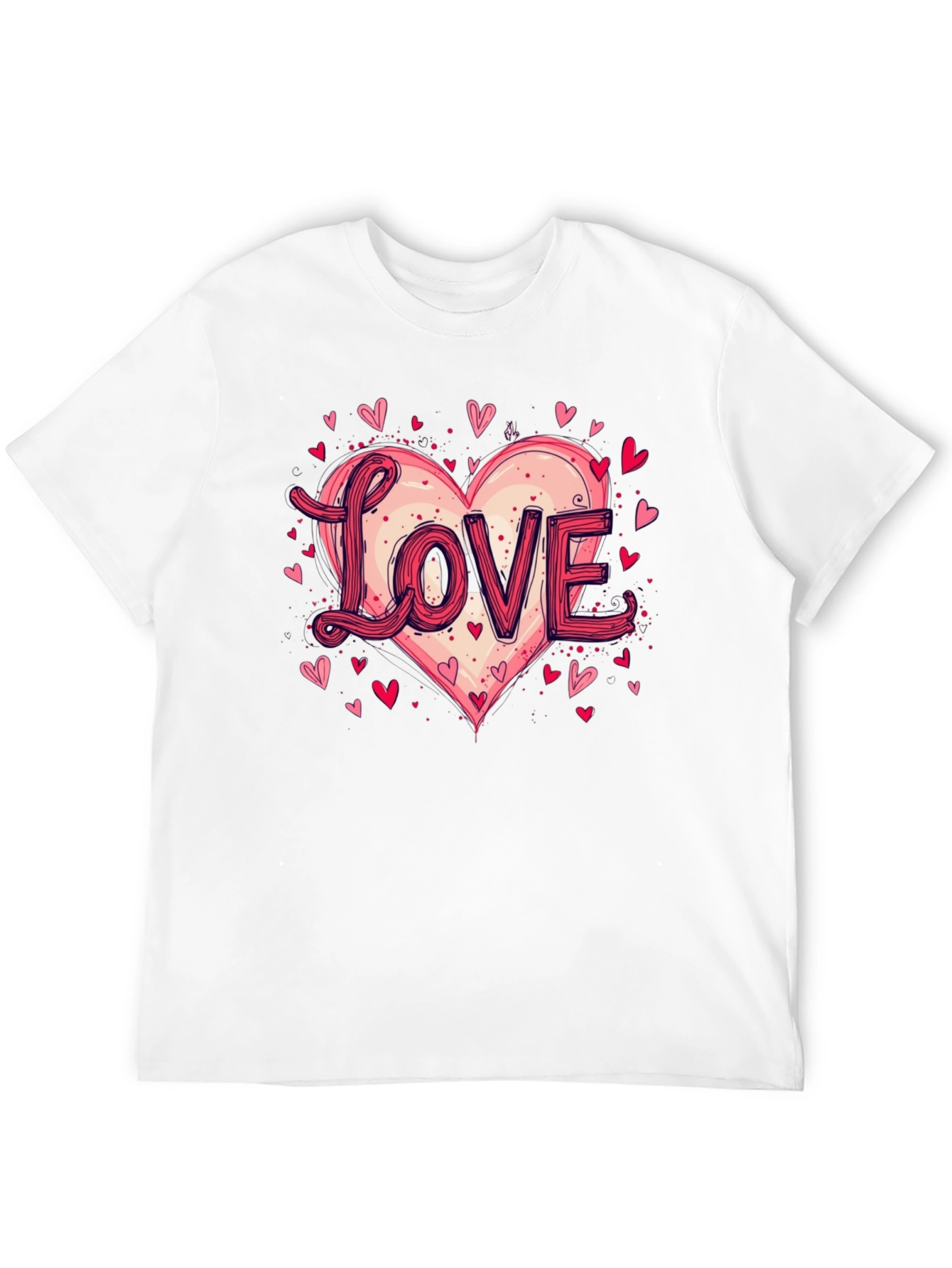 Love Heart Graphic Tee - Valentines Day