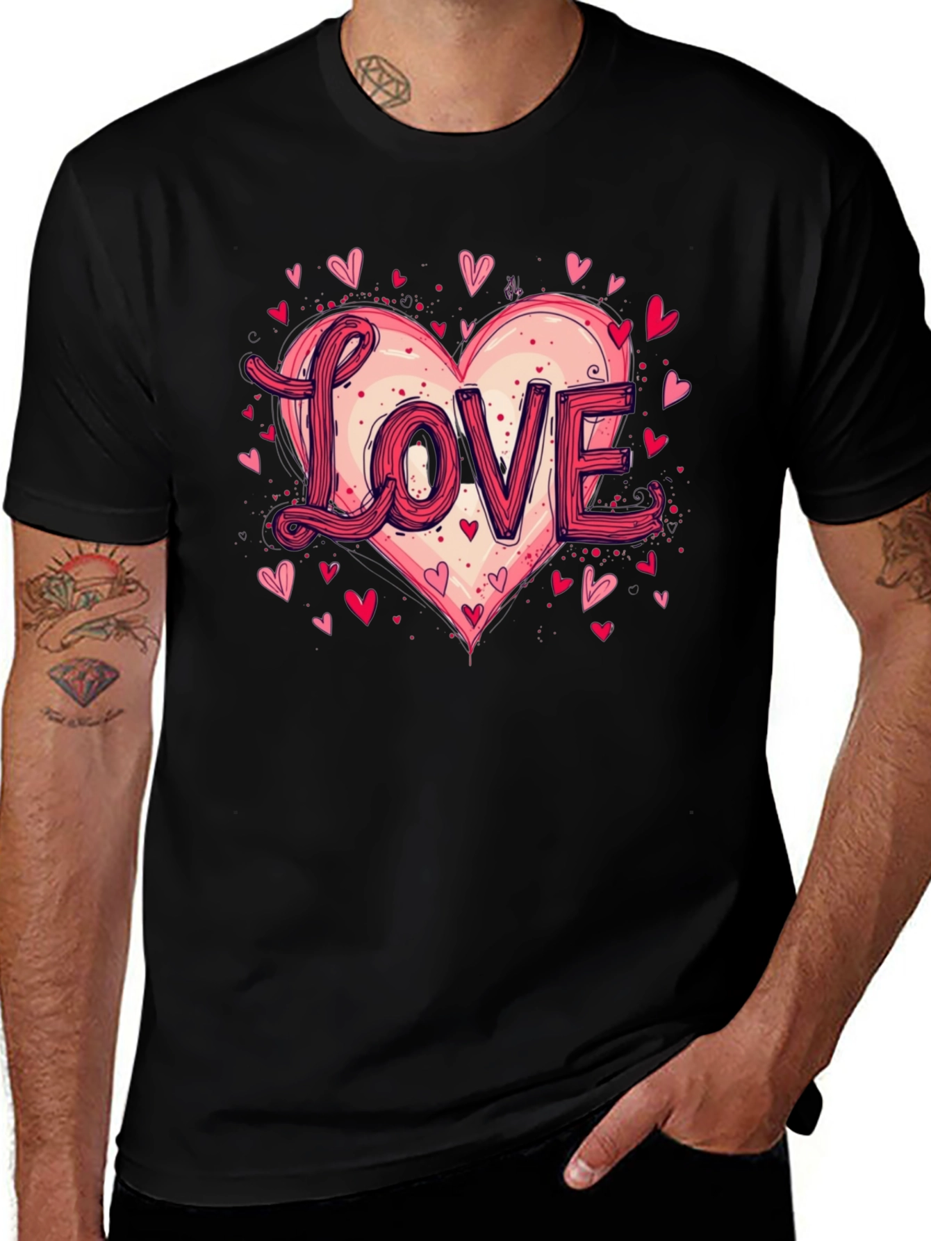 Love Heart Graphic Tee - Valentines Day
